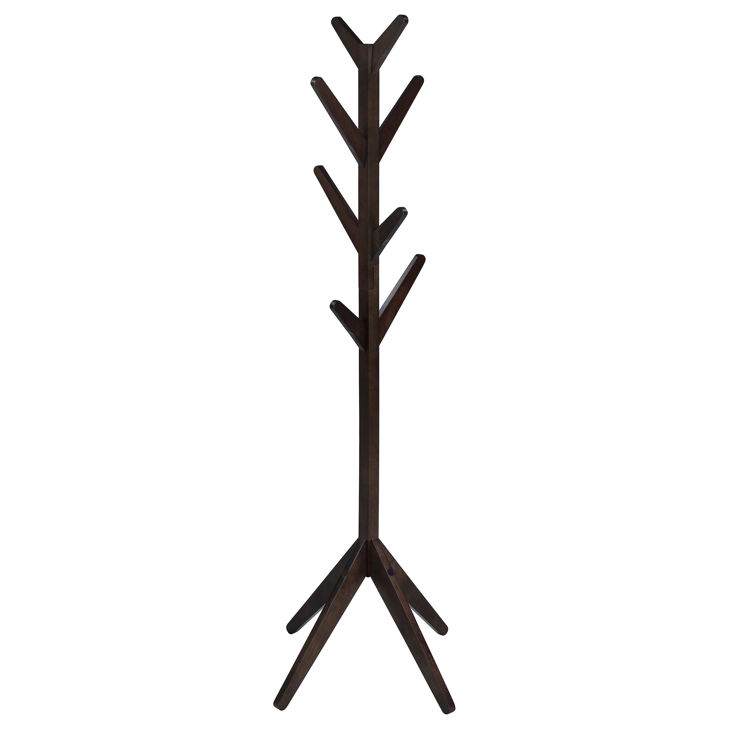 Dar Furniture - Coaster - Margaret Solid Wood Coat Rack Clothing Hanger Cappuccino - 983273