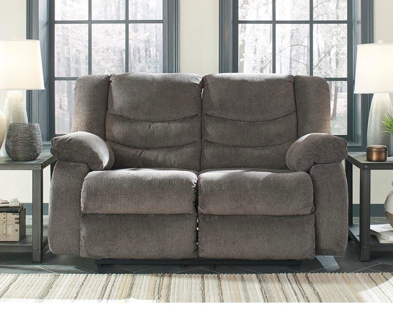 Dar Furniture - Ashley Furniture - Tulen Reclining Loveseat - Reclining Loveseat / Gray - 9860686