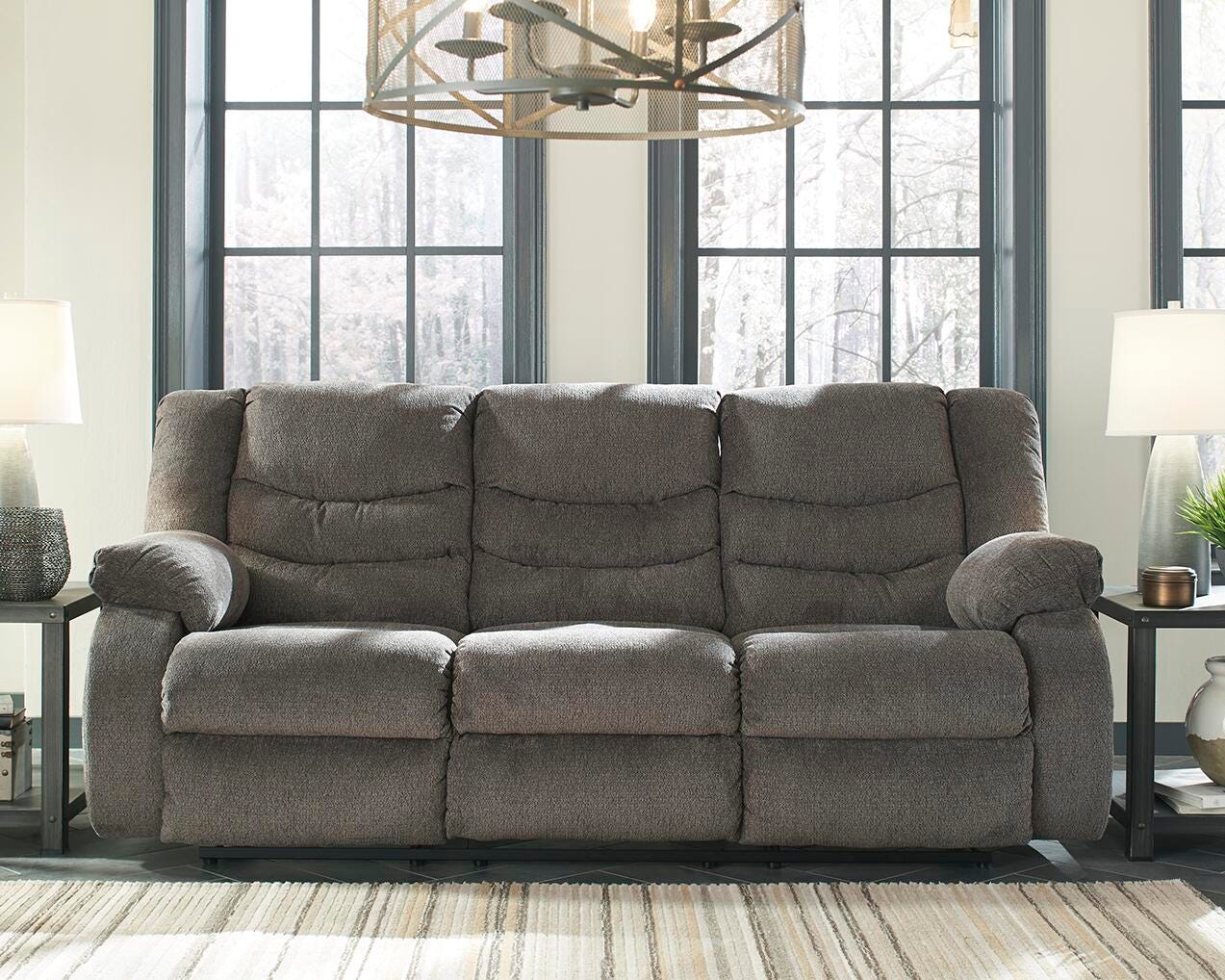 Dar Furniture - Ashley Furniture - Tulen Reclining Sofa - Reclining Sofa / Gray - 9860688