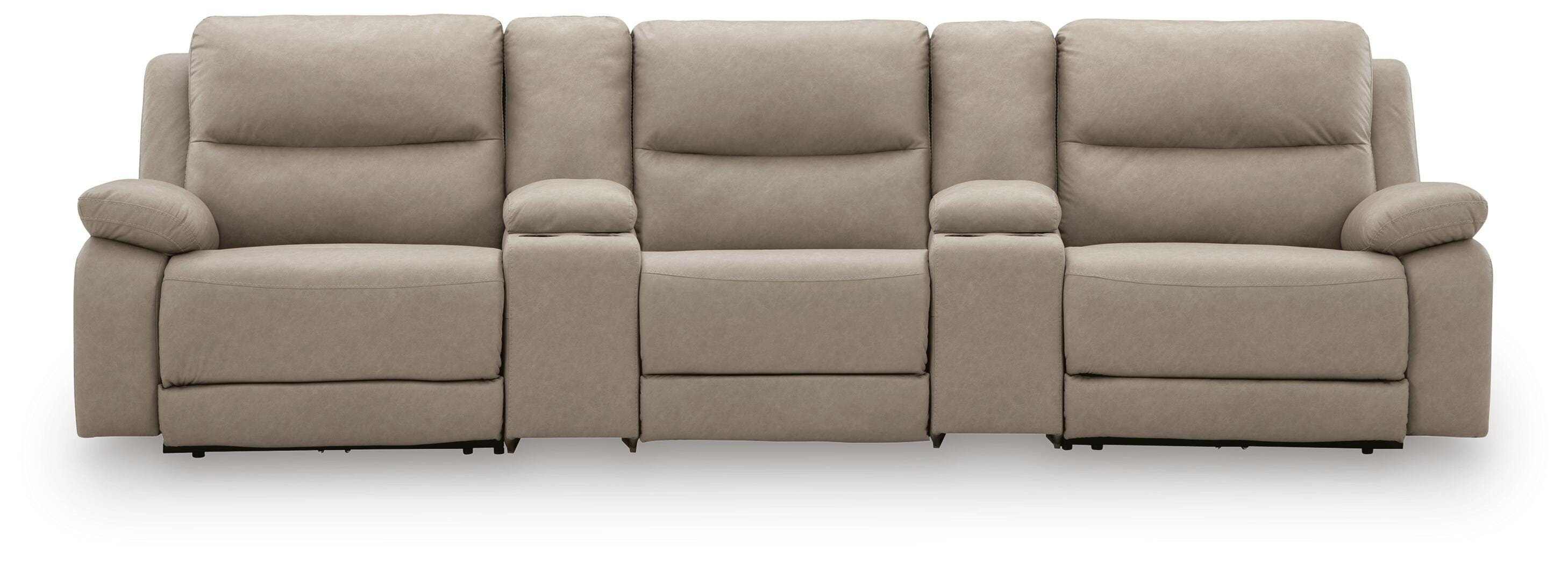 Dar Furniture - Ashley Furniture - Narwhal Place 5-Piece Reclining Sectional with Storage Consoles - 5-Piece Reclining Sectional with Storage Consoles - PC99201S39
