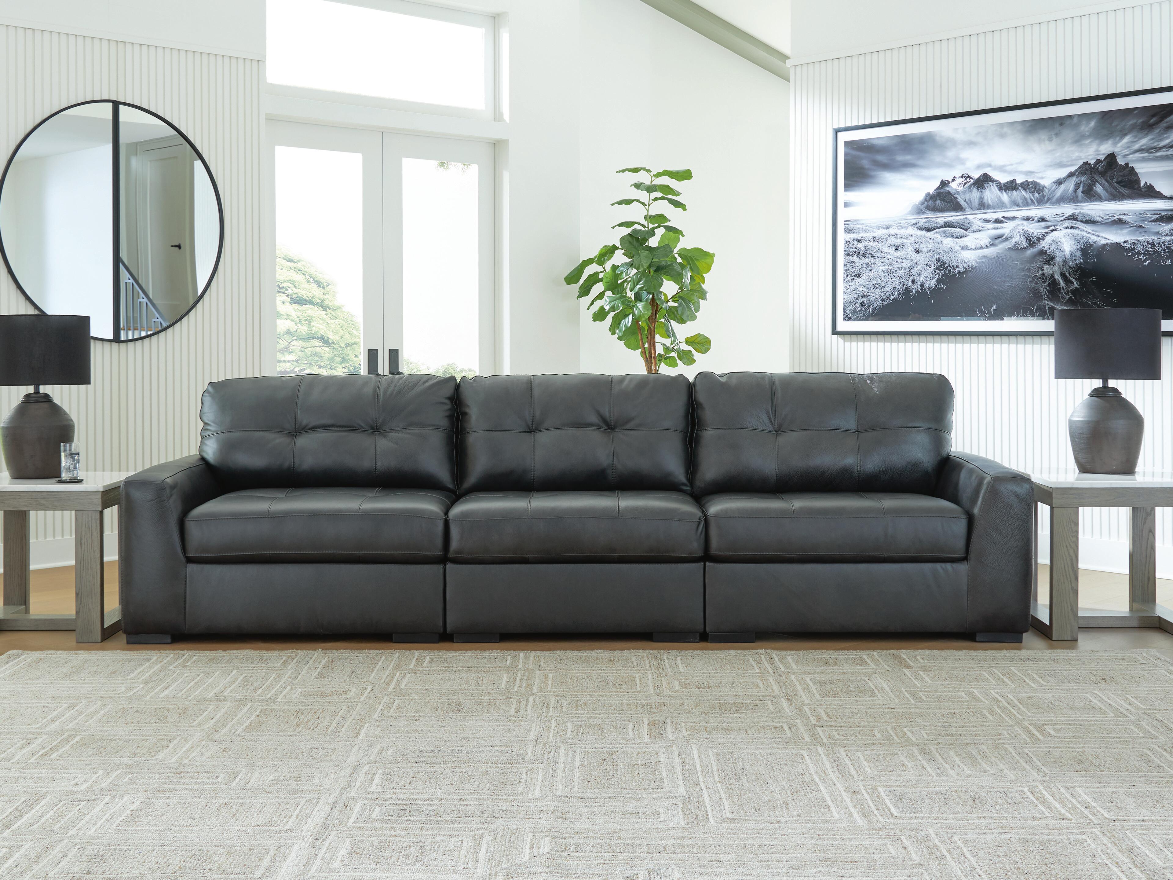 Dar Furniture - Ashley Furniture - Brindley Pier 3-Piece Sectional Sofa - RAF 3-Piece Sectional Sofa / Fog - 99503S2