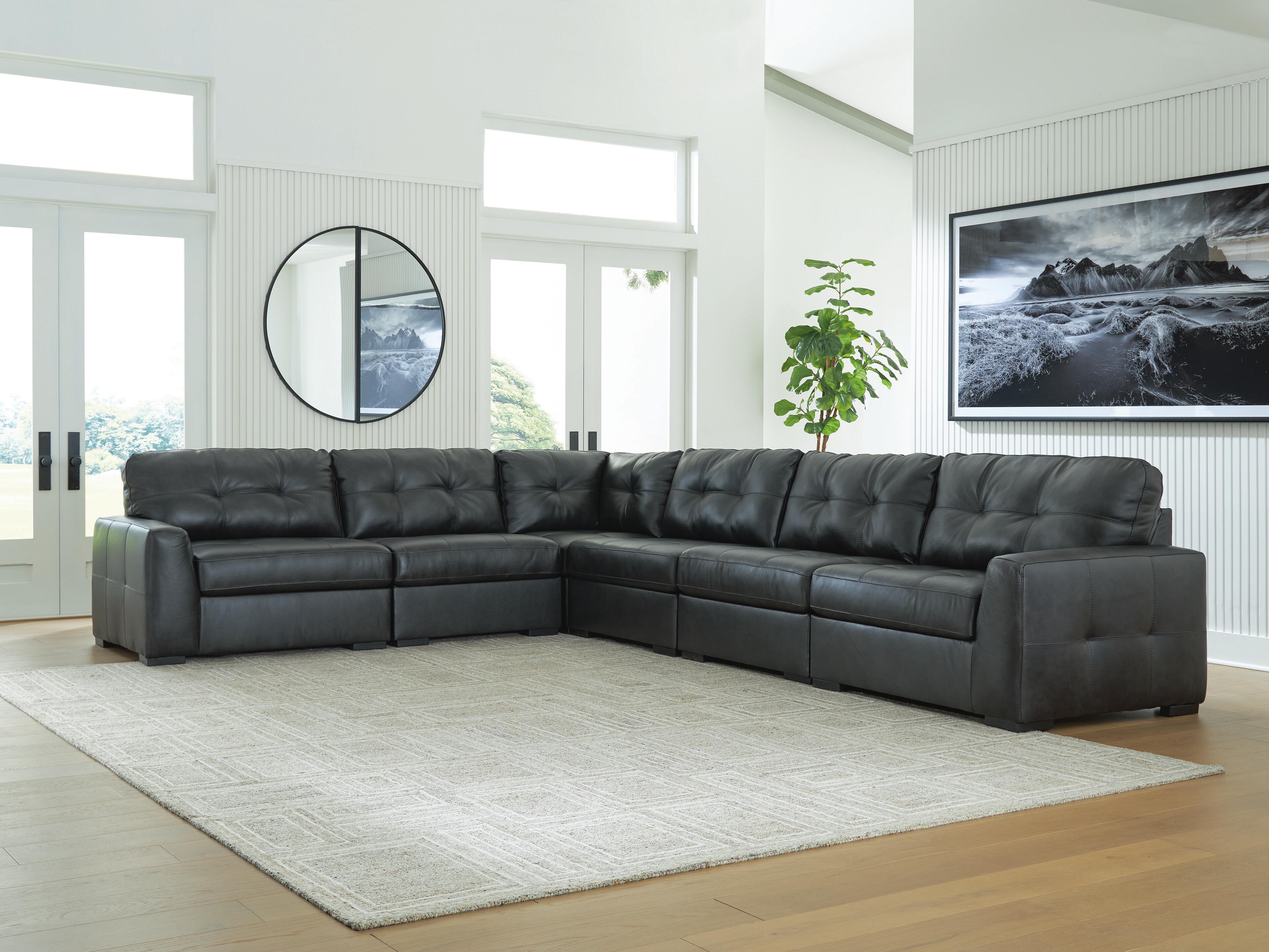 Dar Furniture - Ashley Furniture - Brindley Pier 6-Piece Sectional - RAF 6-Piece Sectional / Fog - 99503S5