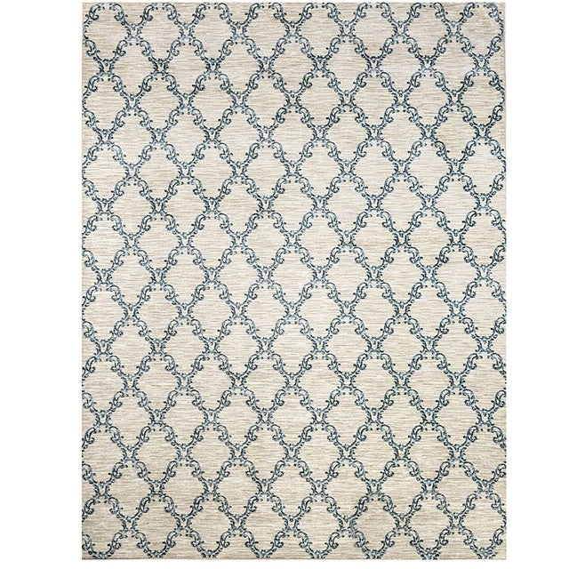 Acanthus Light Gray/Blue Small & Medium 5' X 8' Area Rug