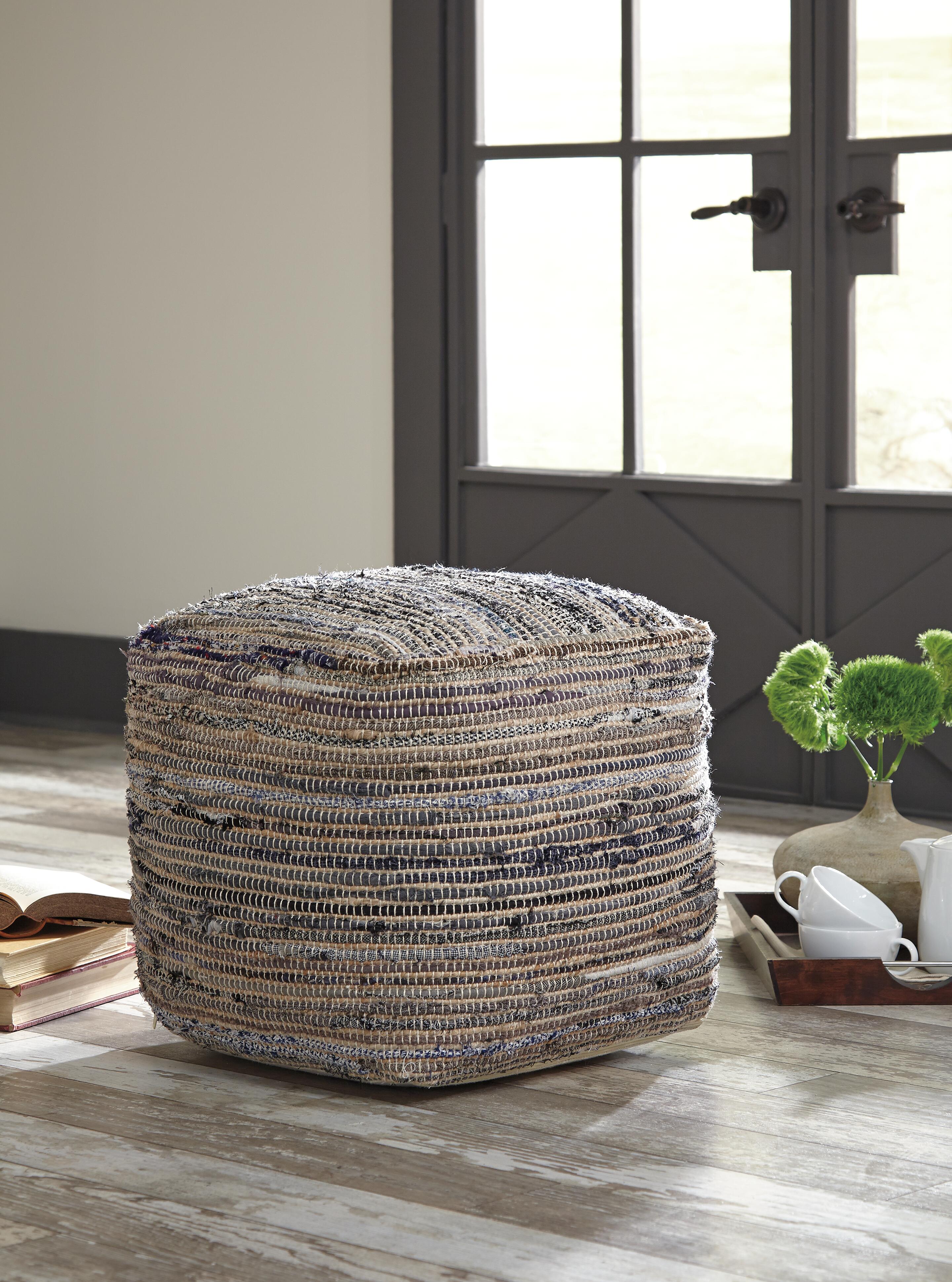 Dar Furniture - Ashley Furniture - Absalom Pouf - Pouf / Denim - A1000550