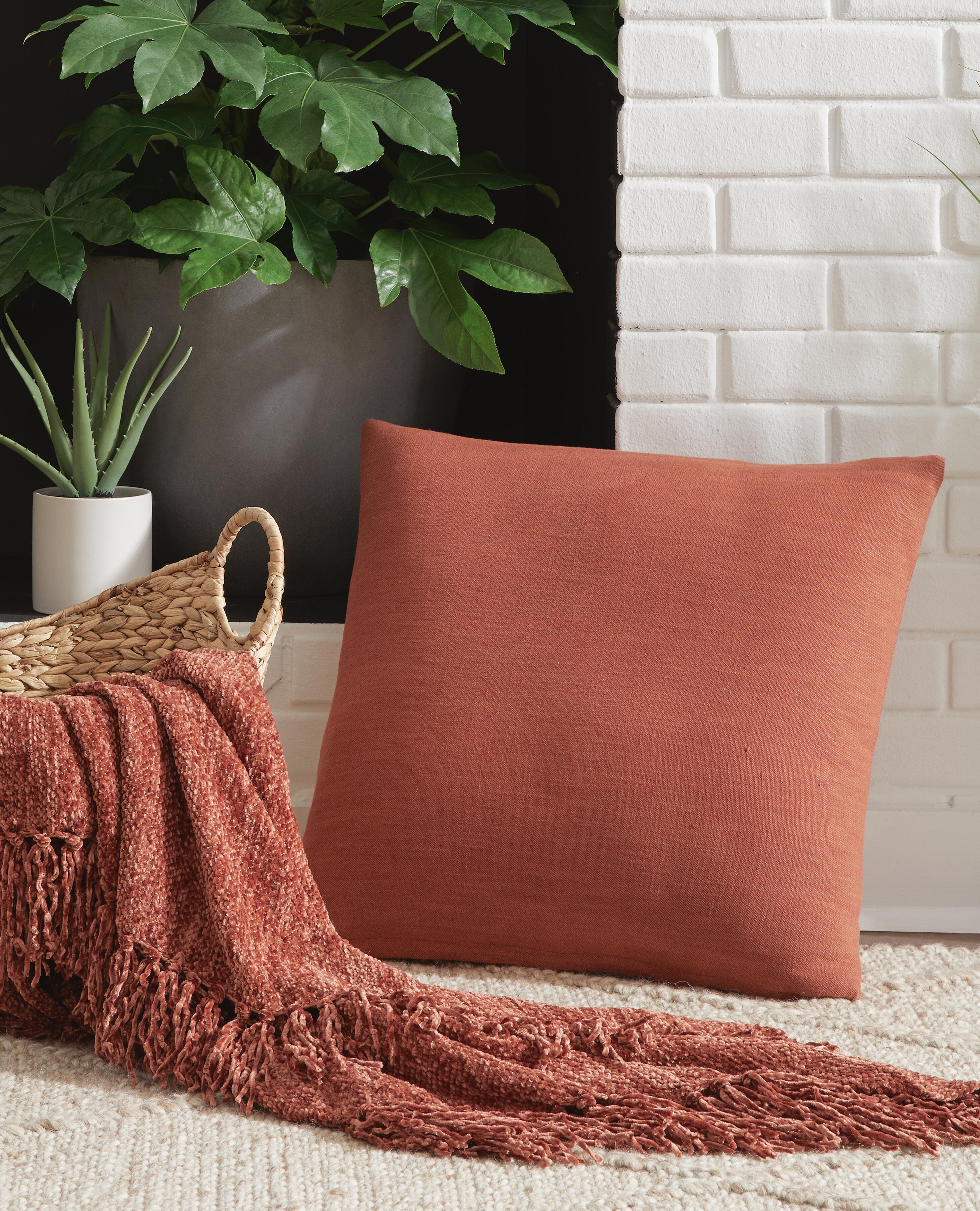 Dar Furniture - Ashley Furniture - Thaneville Pillow (Set of 4) - Pillow (4/CS) / Rust - A1001043