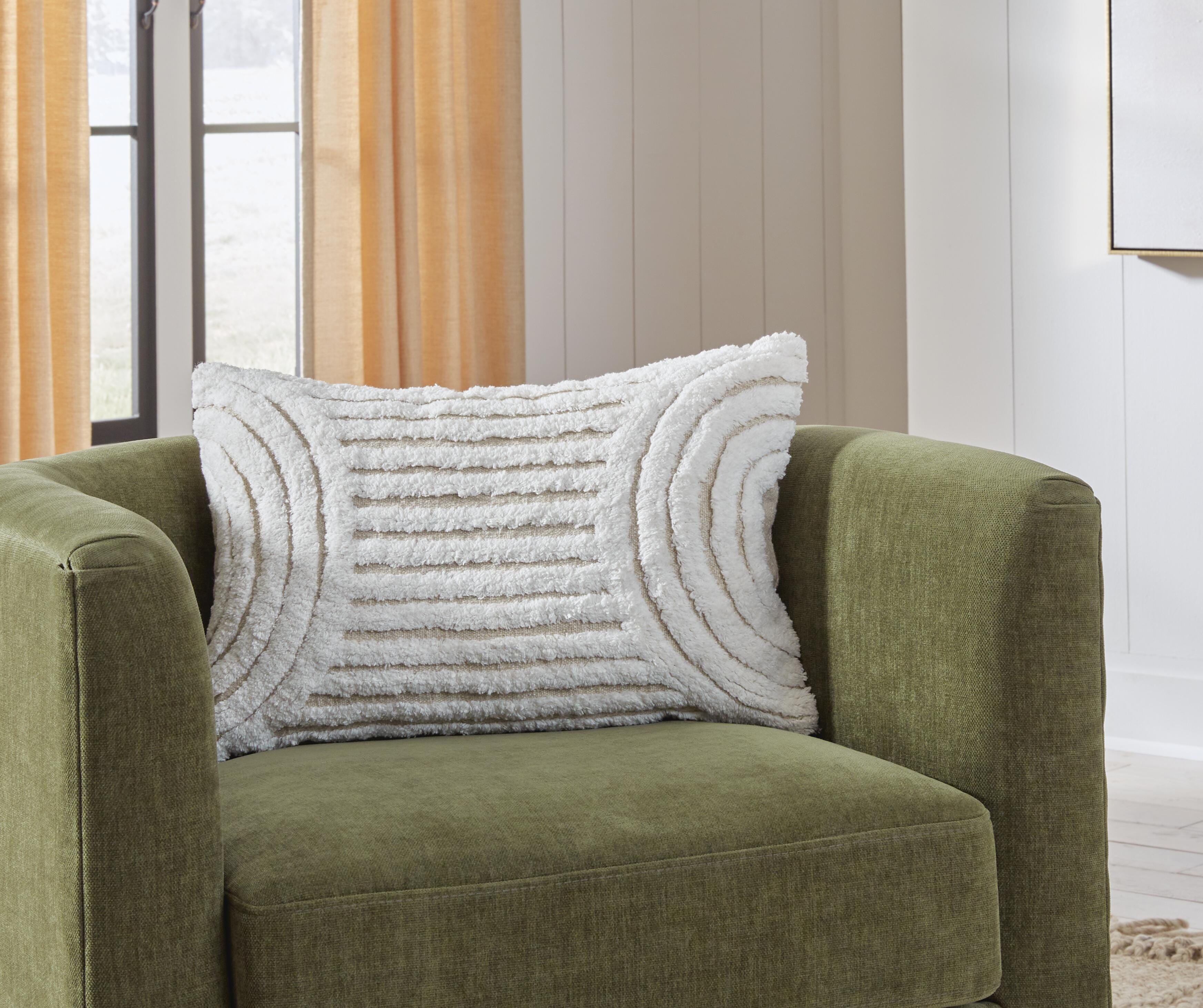 Dar Furniture - Ashley Furniture - Farissen Pillow (Set of 4) - Pillow (4/CS) / White/Tan - A1001062