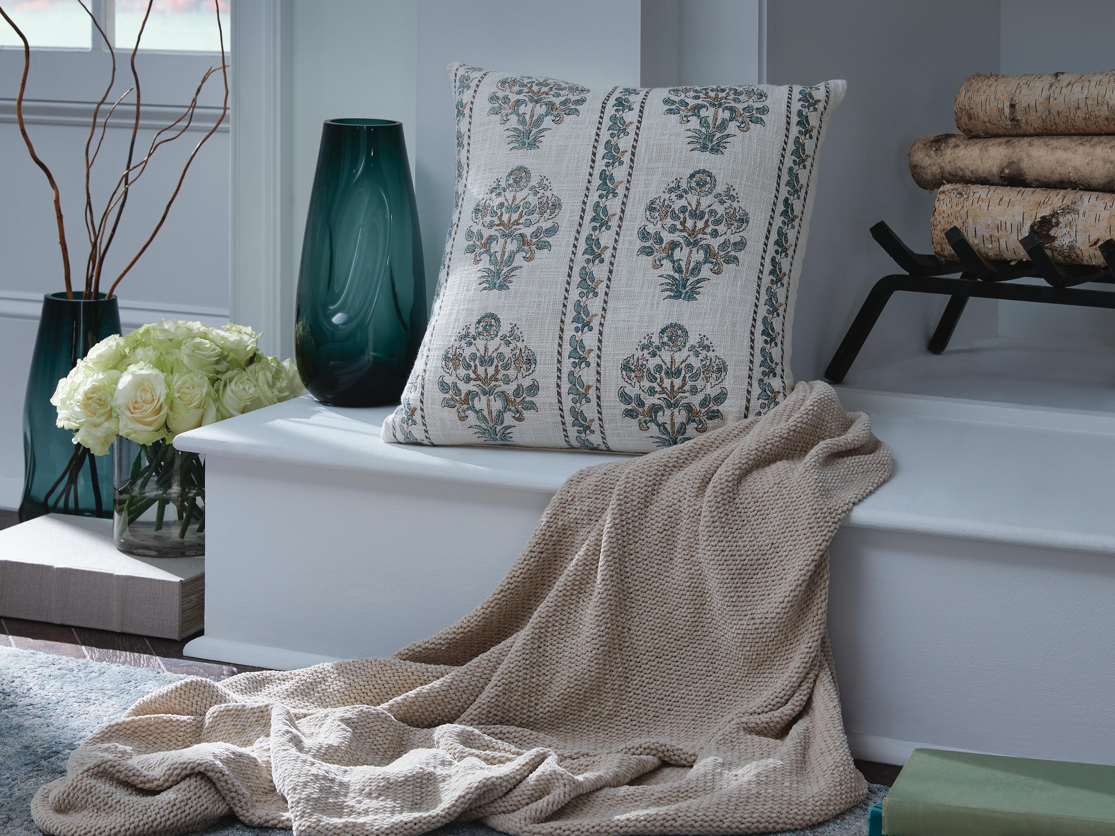 Dar Furniture - Ashley Furniture - Paulmour Pillow (Set of 4) - Pillow (4/CS) / Ivory/Green/Brown - A1001105