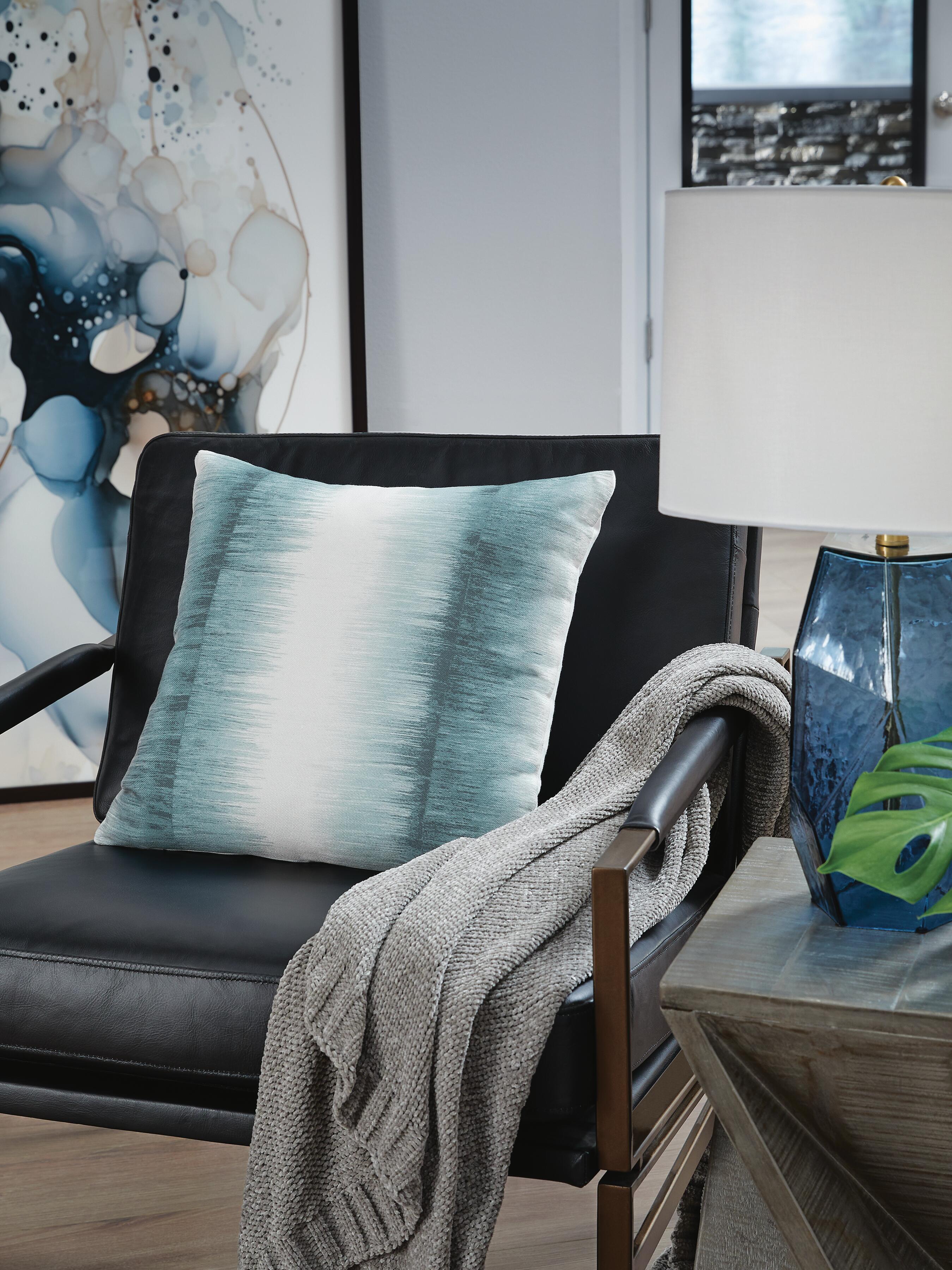Dar Furniture - Ashley Furniture - Elonwich Pillow - Pillow / Teal/White - A1001106P
