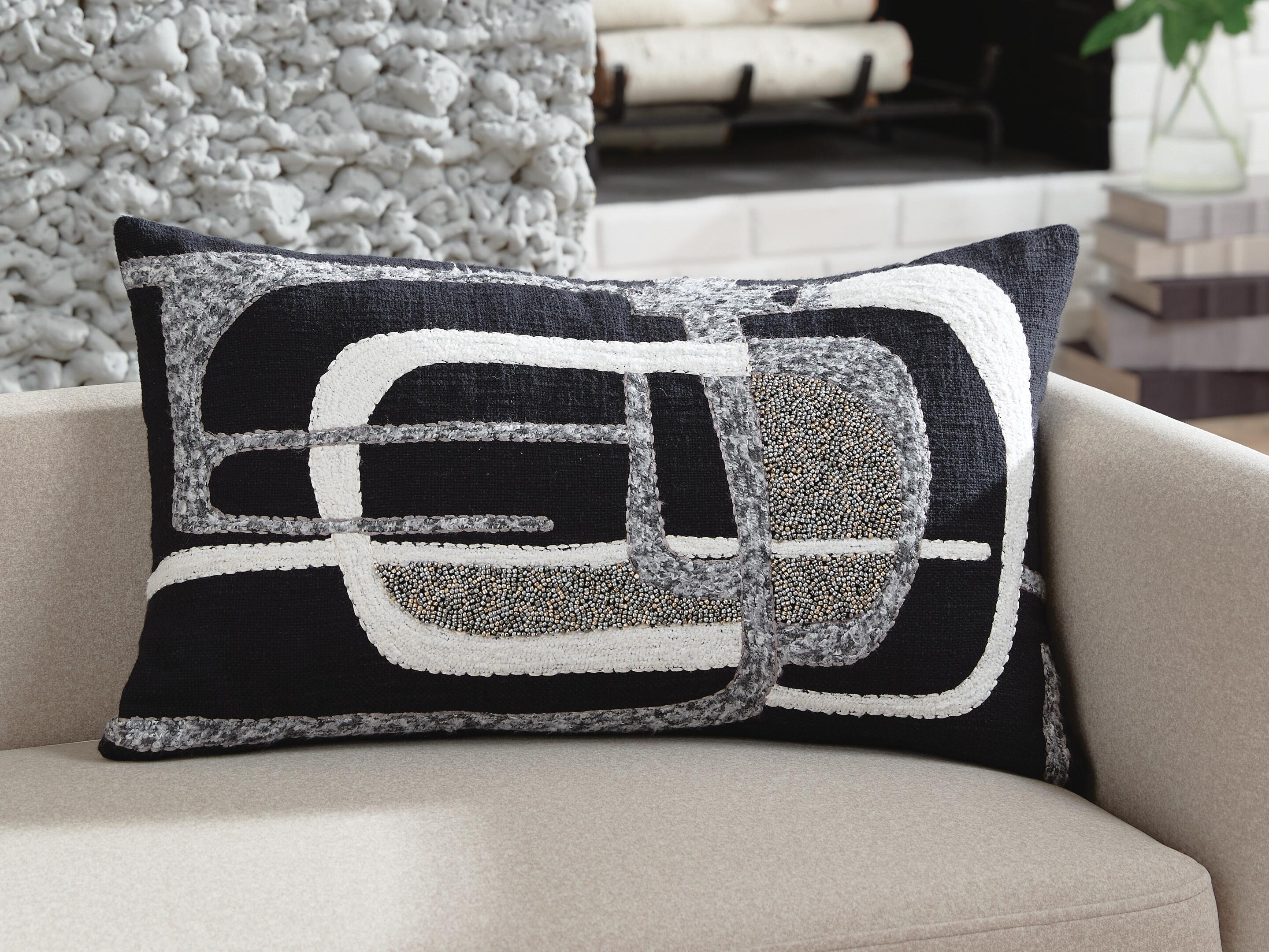 Dar Furniture - Ashley Furniture - Gavrileigh Pillow (Set of 4) - Pillow (4/CS) / Black/Gray/Ivory - A1001113