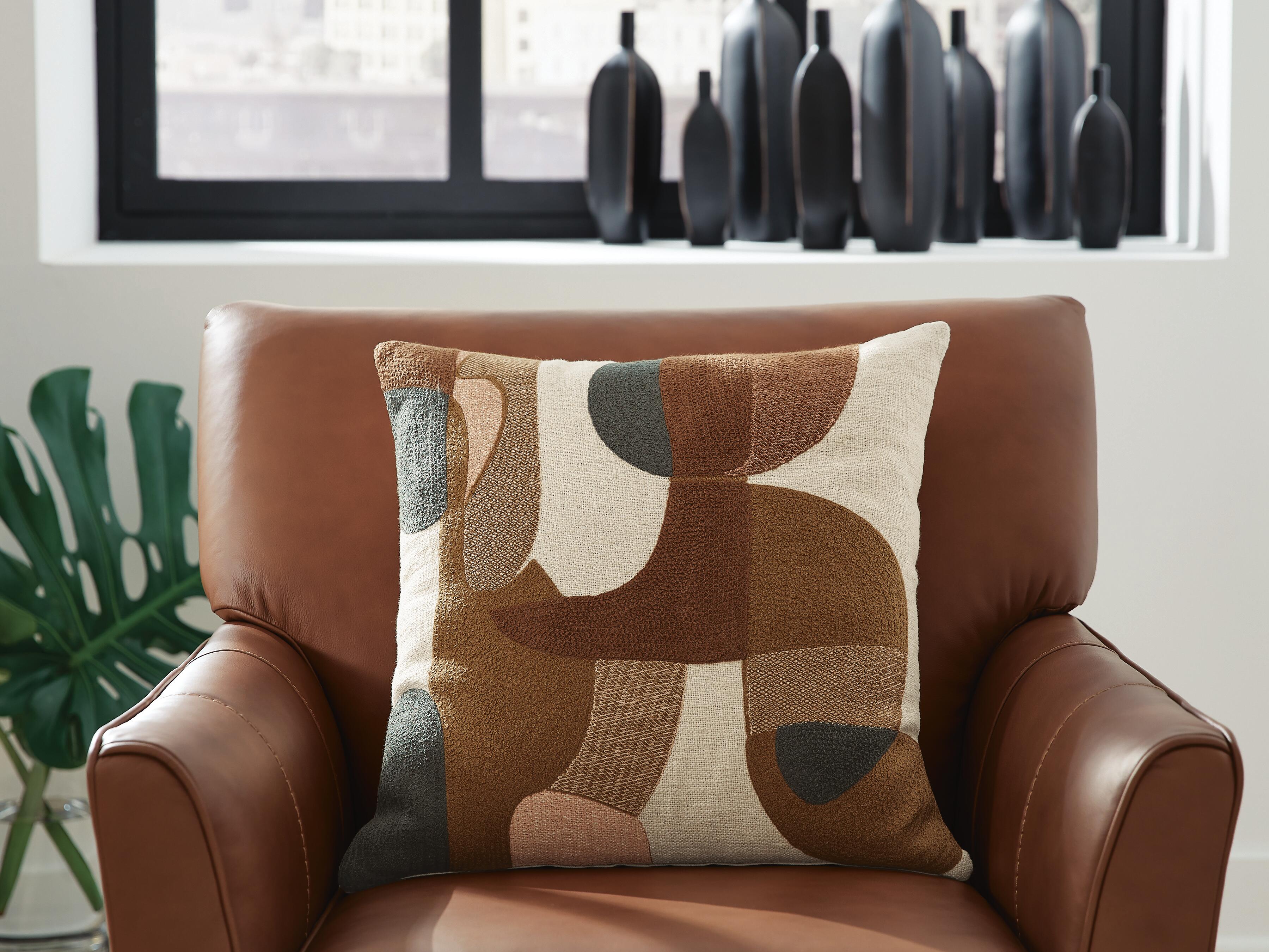 Dar Furniture - Ashley Furniture - Hallam Pillow (Set of 4) - Pillow (4/CS) / Sienna/Gold/Charcoal - A1001155