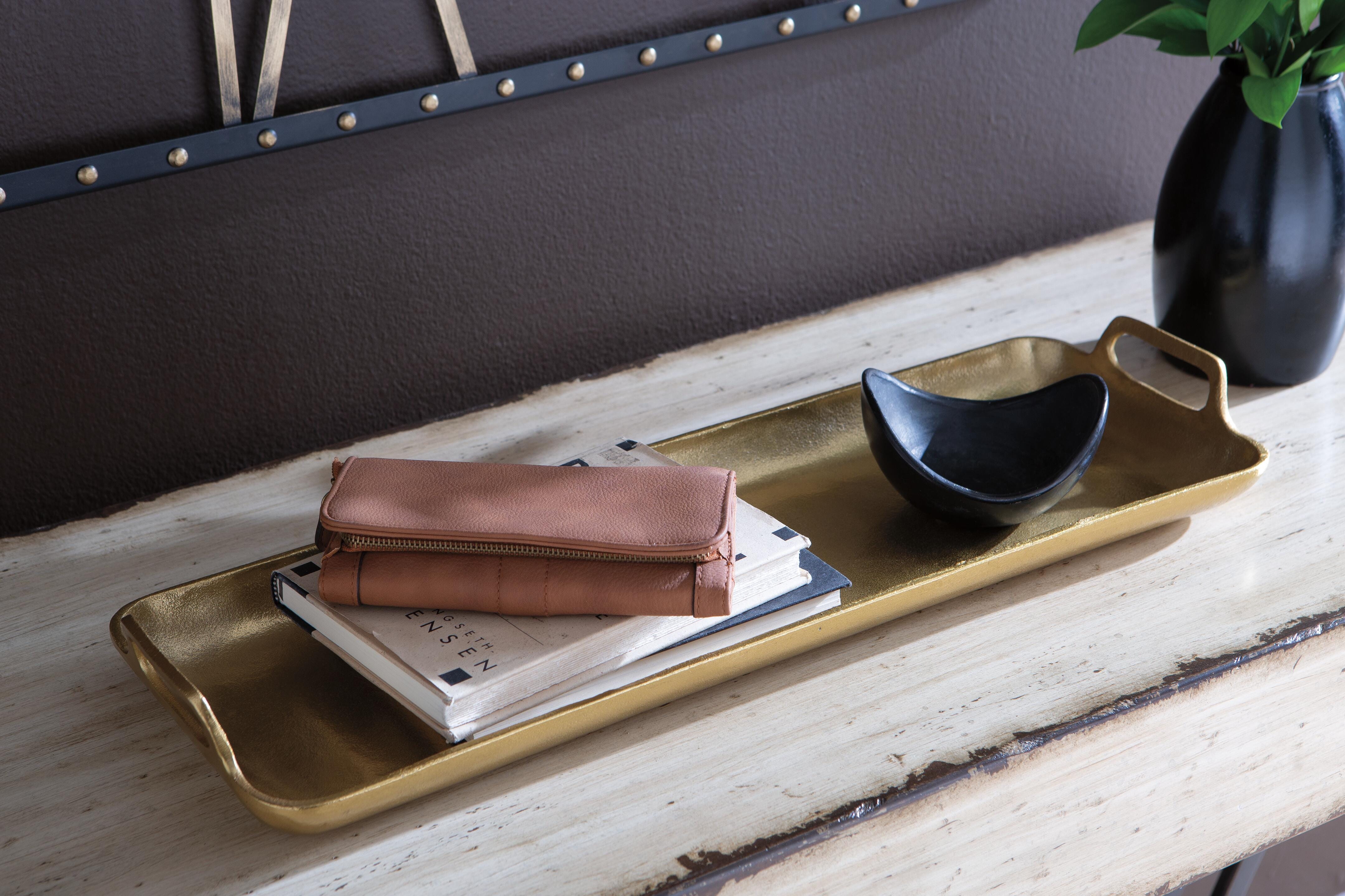 Dar Furniture - Ashley Furniture - Posy Tray - Tray / Gold Finish - A2000136