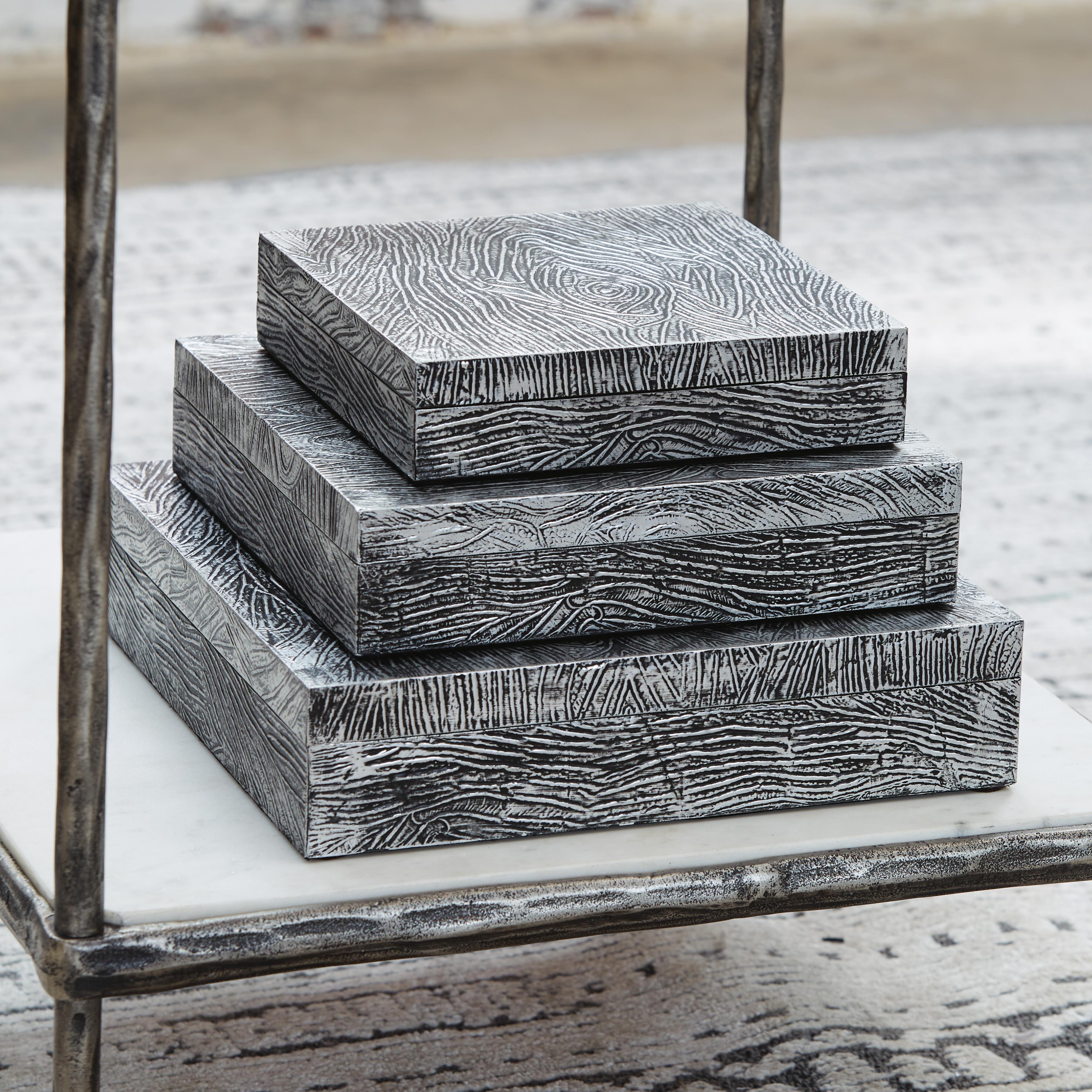 Dar Furniture - Ashley Furniture - Keldy Box (Set of 3) - Box Set (3/CN) / Antique Pewter Finish - A2000491
