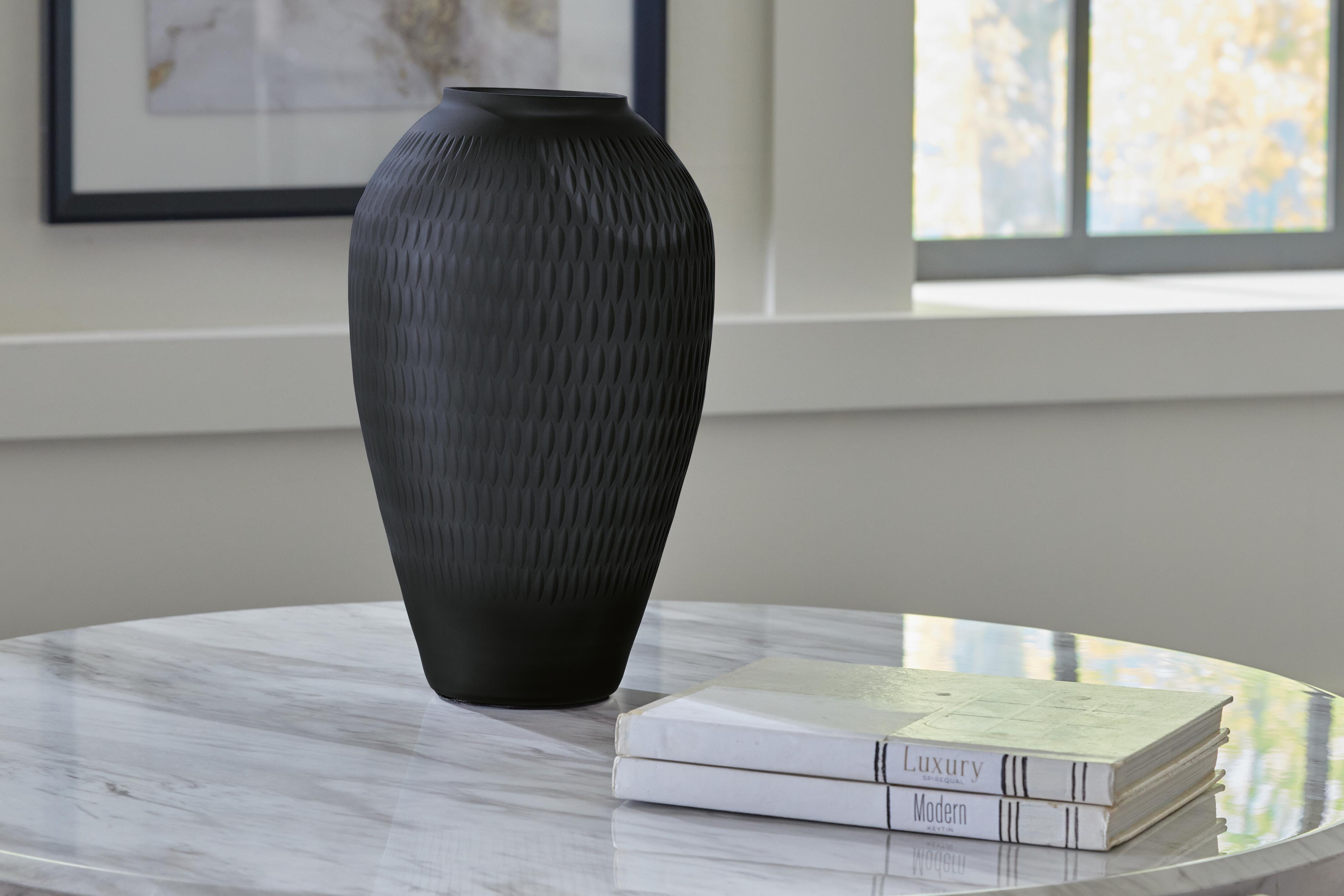 Dar Furniture - Ashley Furniture - Etney Vase - Vase / Slate - A2000510