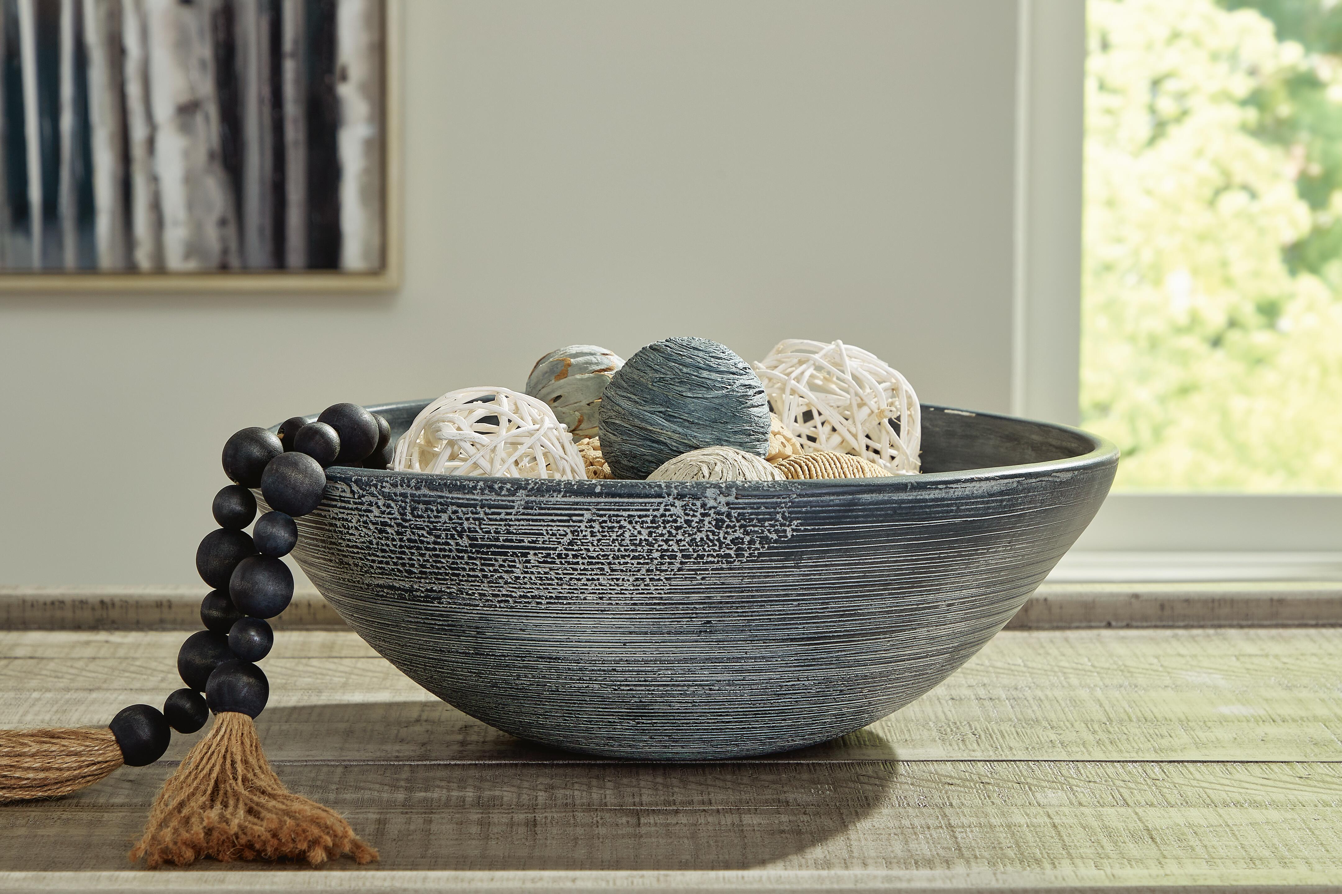 Dar Furniture - Ashley Furniture - Meadie Bowl - Bowl / Distressed Blue - A2000630