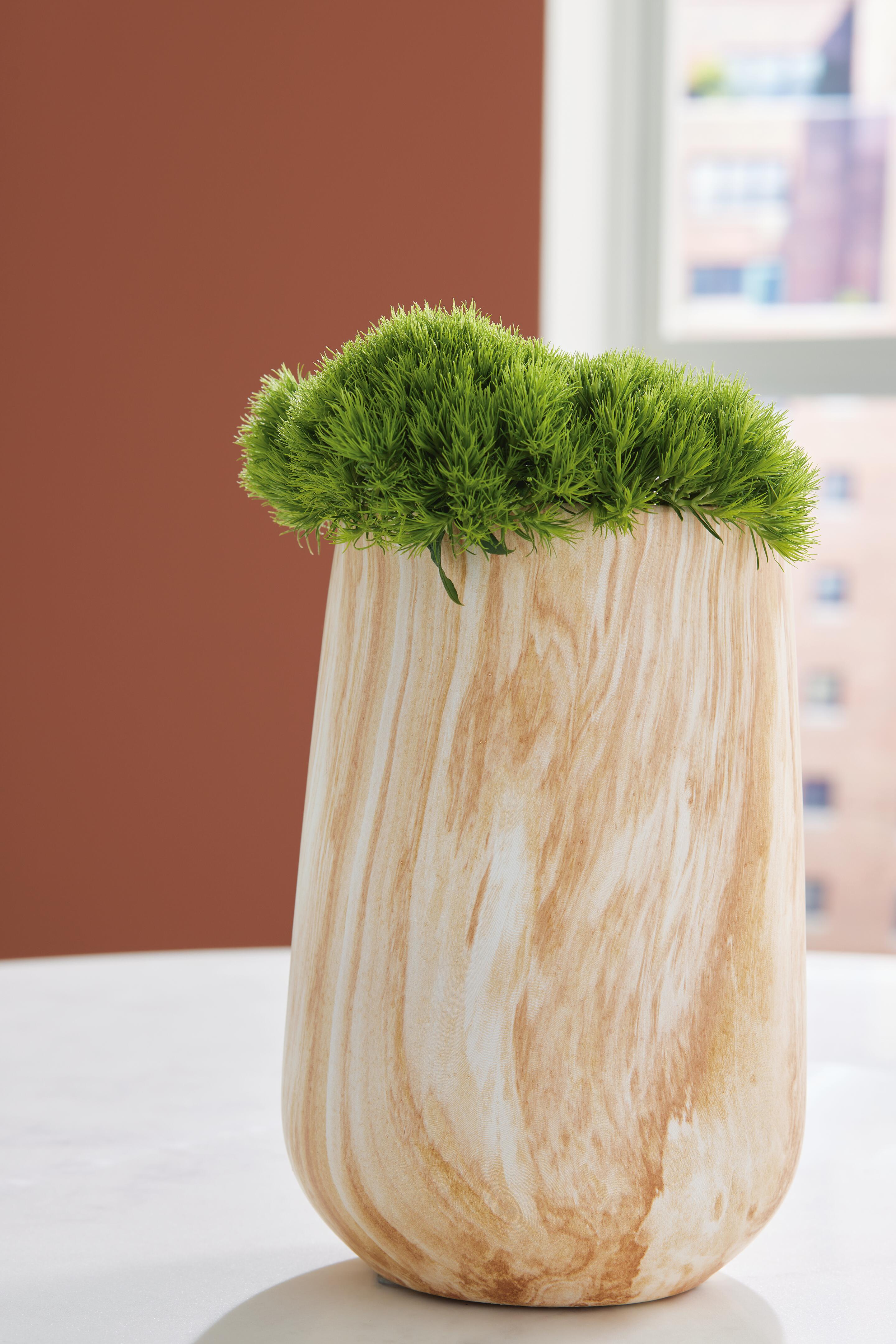 Dar Furniture - Ashley Furniture - Cammen Vase - Vase / Tan/White - A2000646