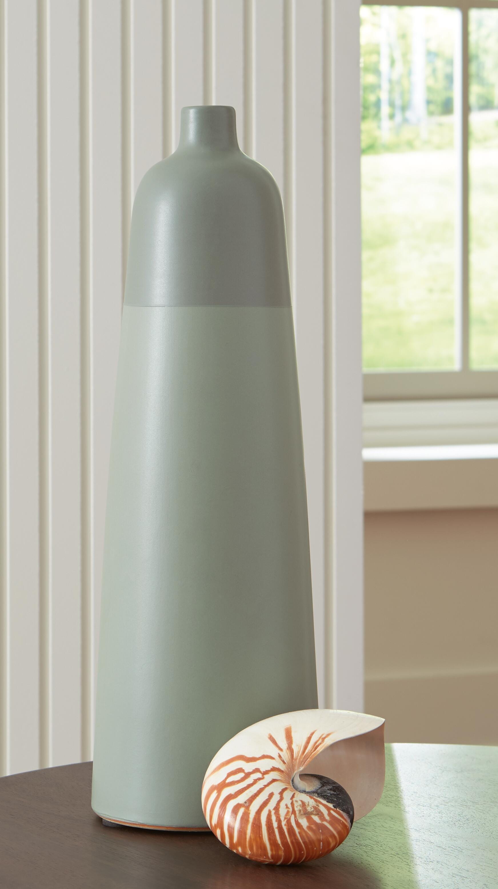 Dar Furniture - Ashley Furniture - Peerland Vase - Vase / Sage Green - A2000656