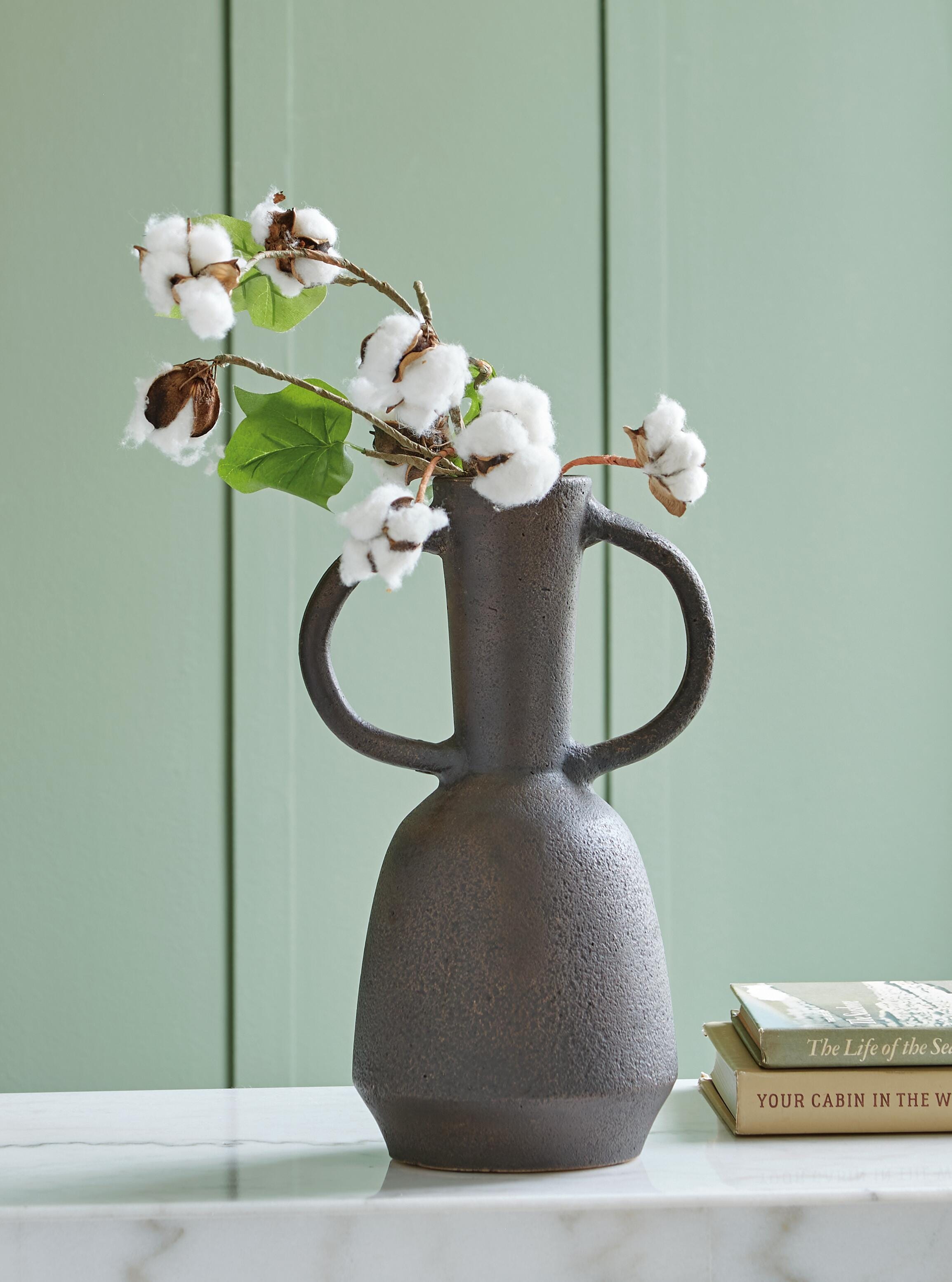 Dar Furniture - Ashley Furniture - Aadeen Vase - Vase / Distressed Brown - A2000673
