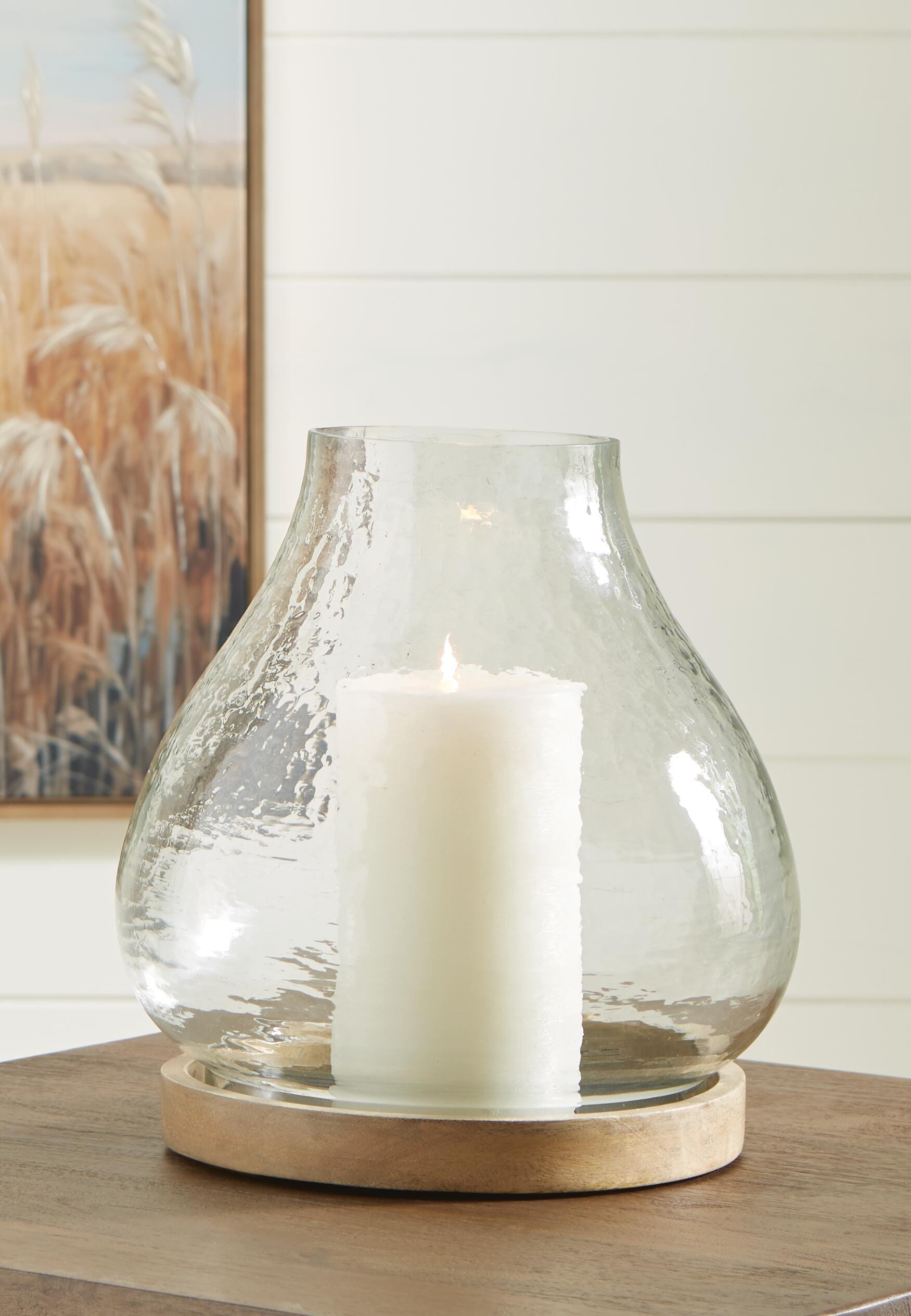 Dar Furniture - Ashley Furniture - Adalisen Candle Holder - Candle Holder / Clear/Brown - A2000679