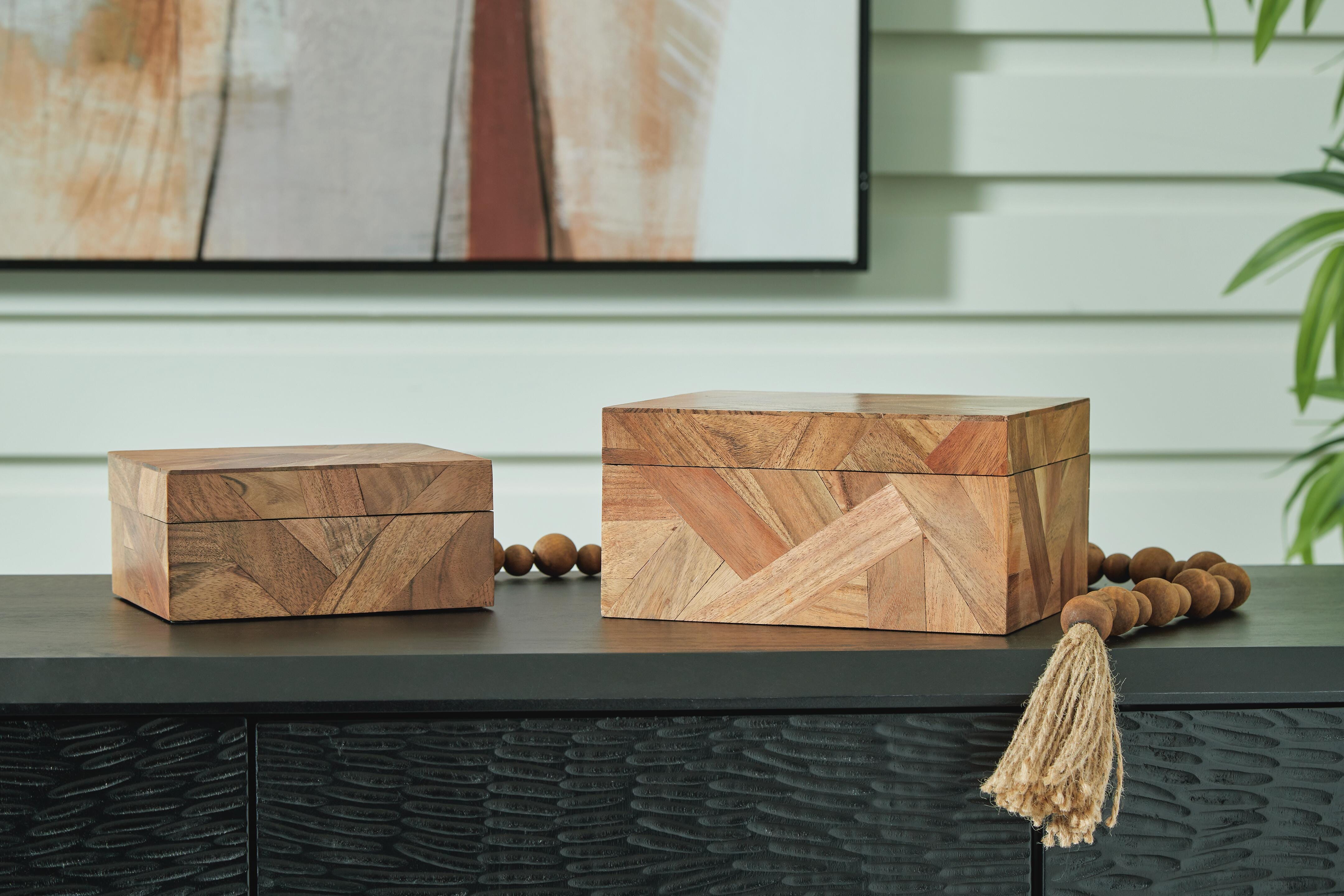 Dar Furniture - Ashley Furniture - Antford Box (Set of 2) - Box Set (Set of 2) / Brown - A2000691