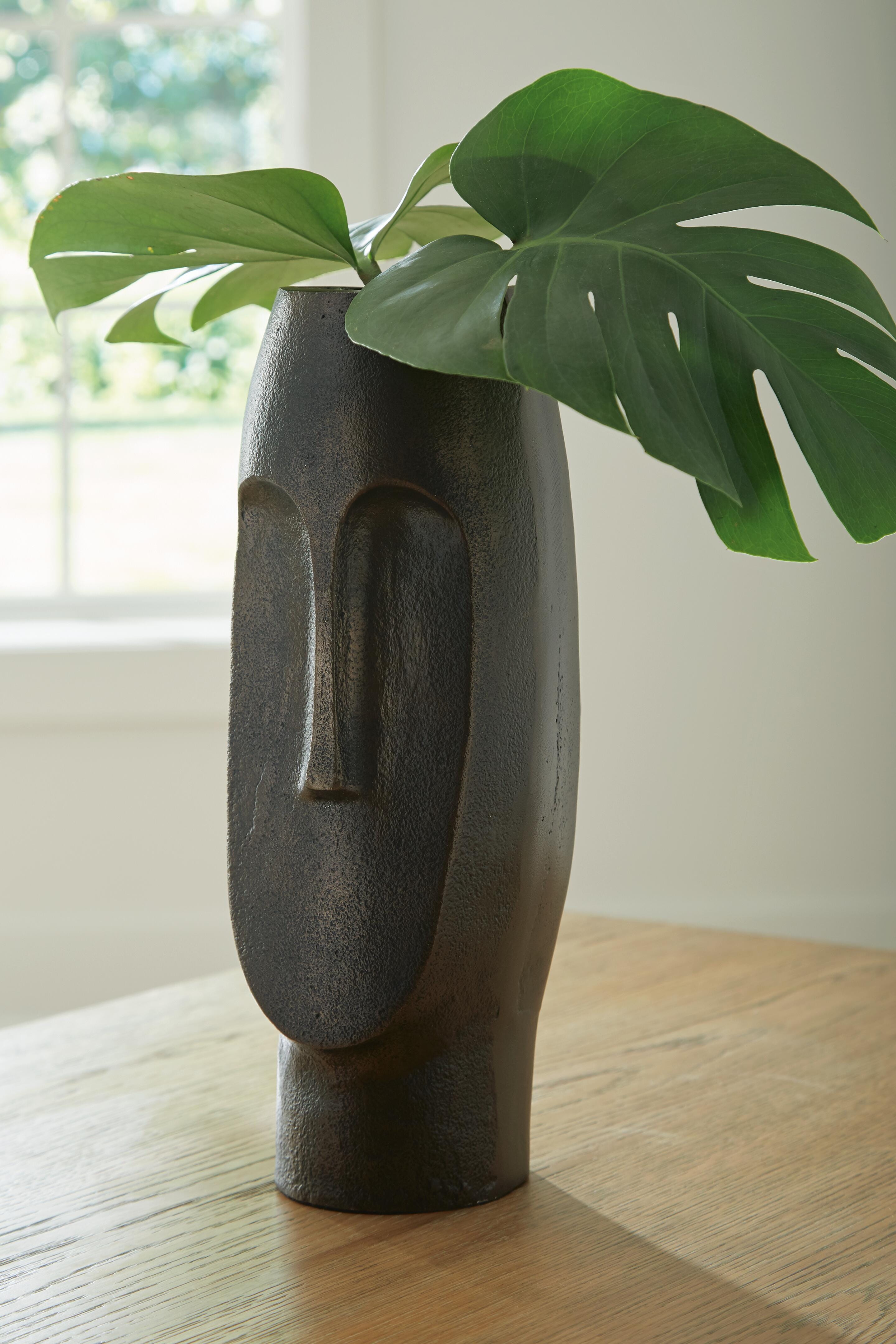 Dar Furniture - Ashley Furniture - Elanman Vase - Vase / Antique Bronze - A2000693