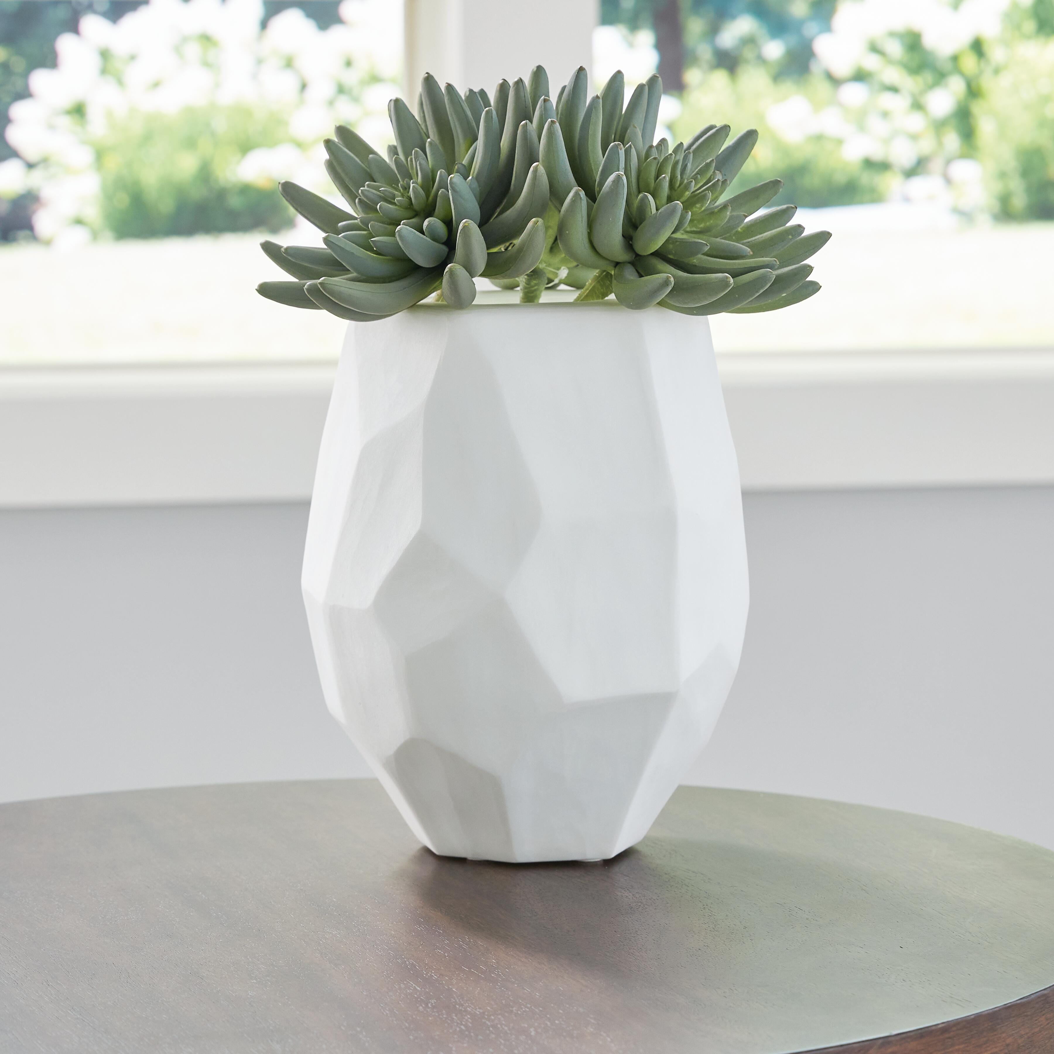 Dar Furniture - Ashley Furniture - Karenton Vase - Vase / White - A2000721