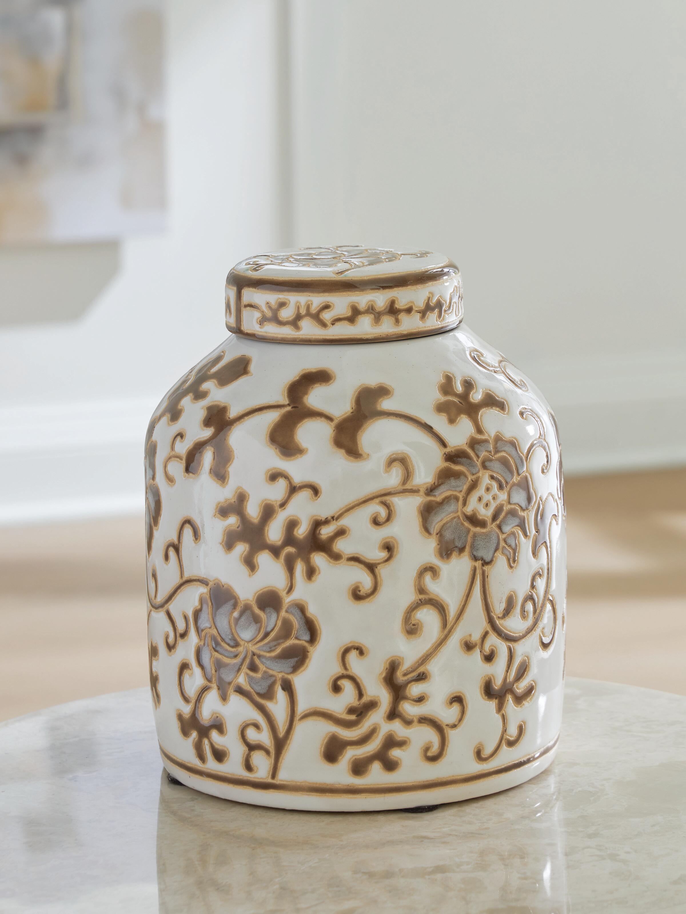 Dar Furniture - Ashley Furniture - Adalham Jar - Jar / Cream/Brown - A2000909