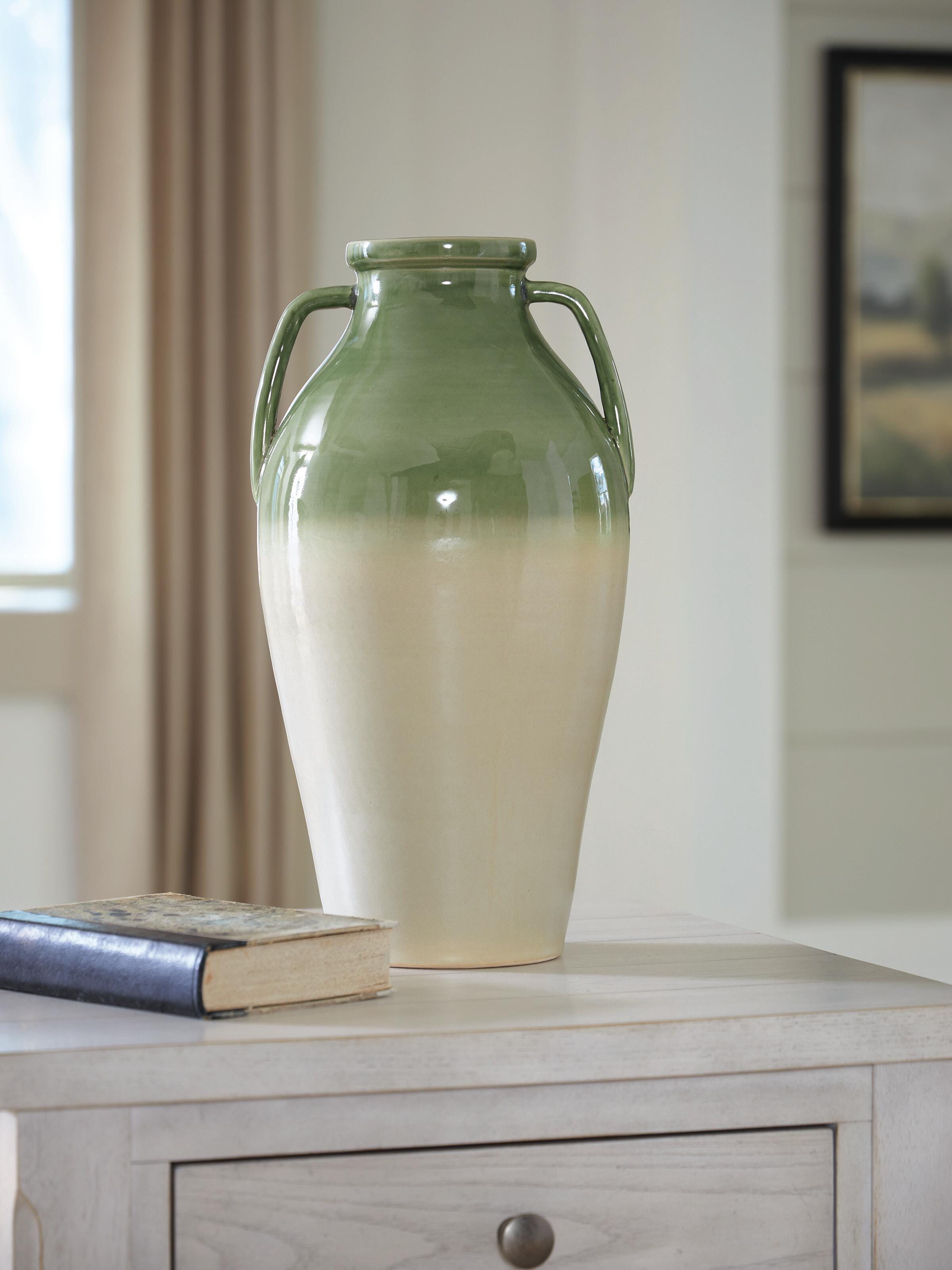 Dar Furniture - Ashley Furniture - Andorbury Vase - Vase / Green/Beige - A2000914