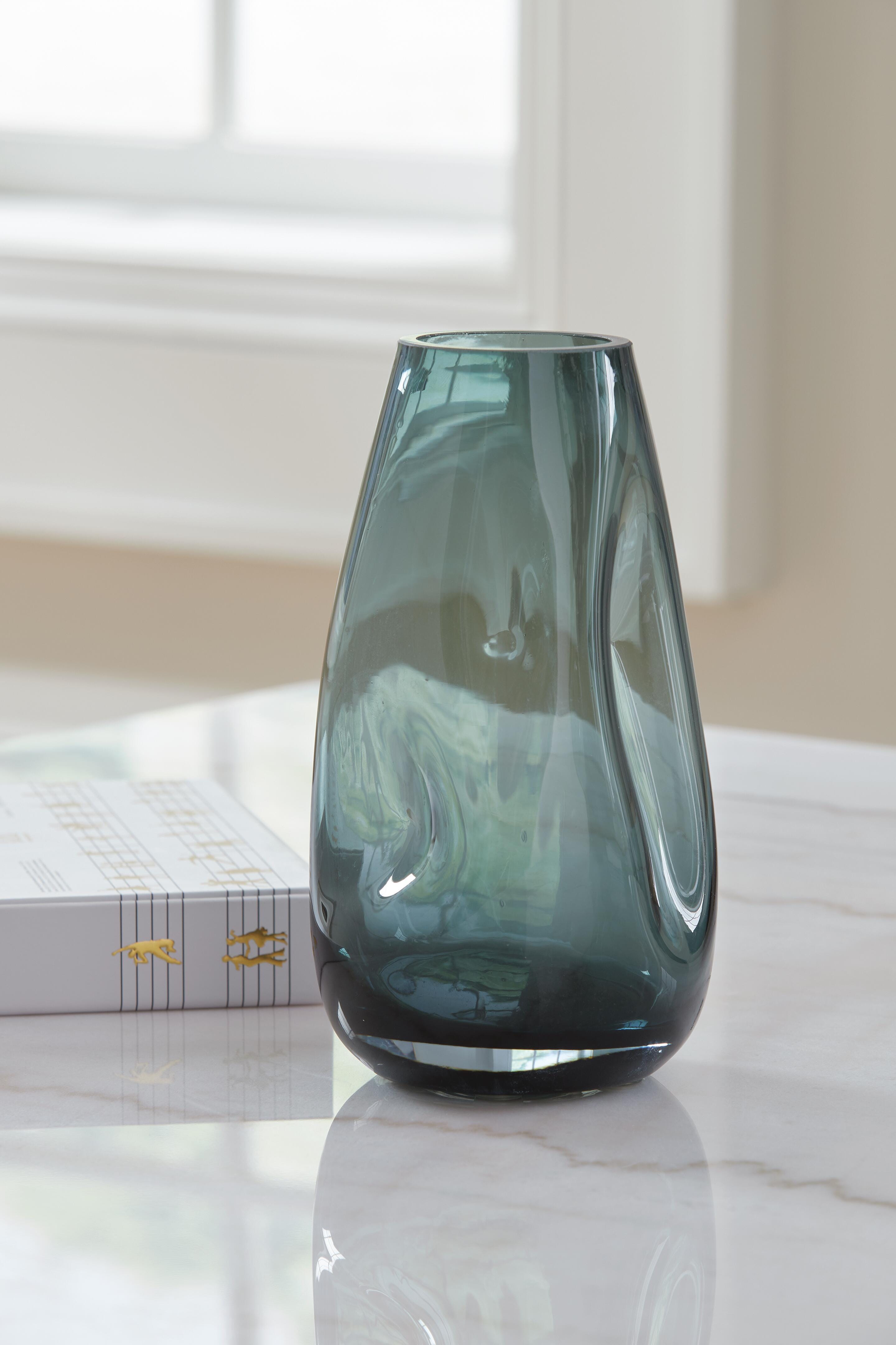 Dar Furniture - Ashley Furniture - Beamund Vase (Set of 2) - Vase (2/CS) / Teal Blue - A2900010