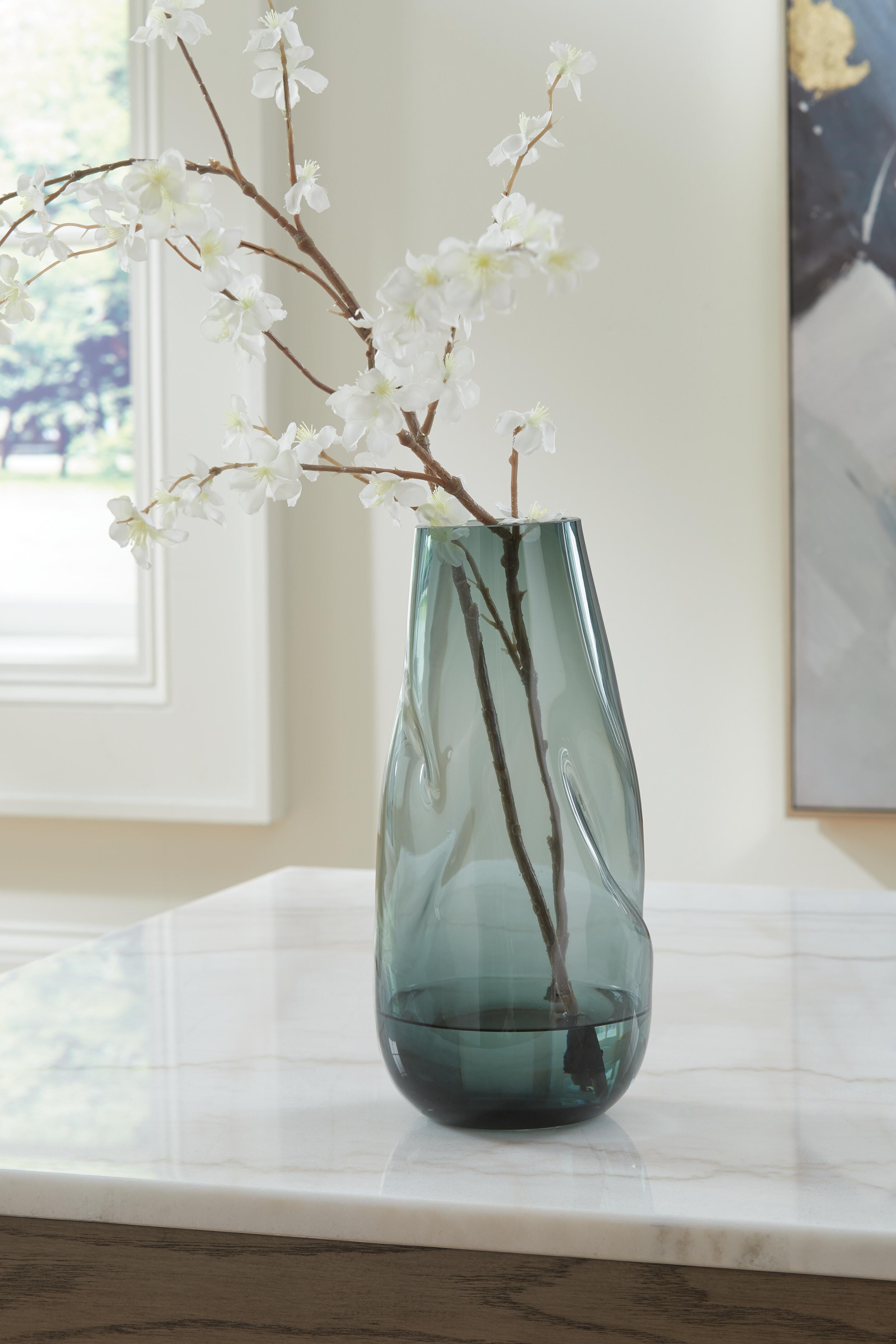 Dar Furniture - Ashley Furniture - Beamund Vase (Set of 2) - Vase (2/CS) / Teal Blue - A2900011