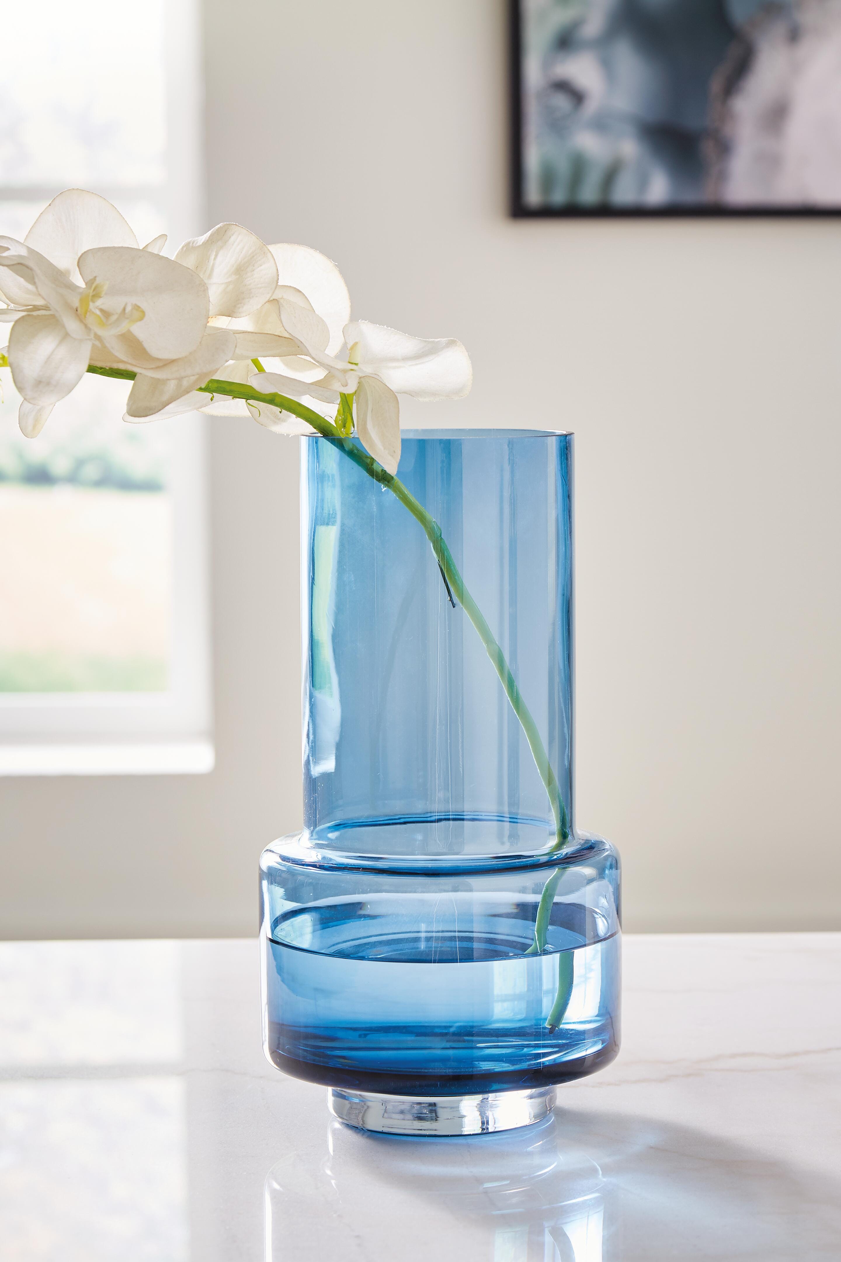 Dar Furniture - Ashley Furniture - Bealen Vase - Vase / Dark Blue - A2900013
