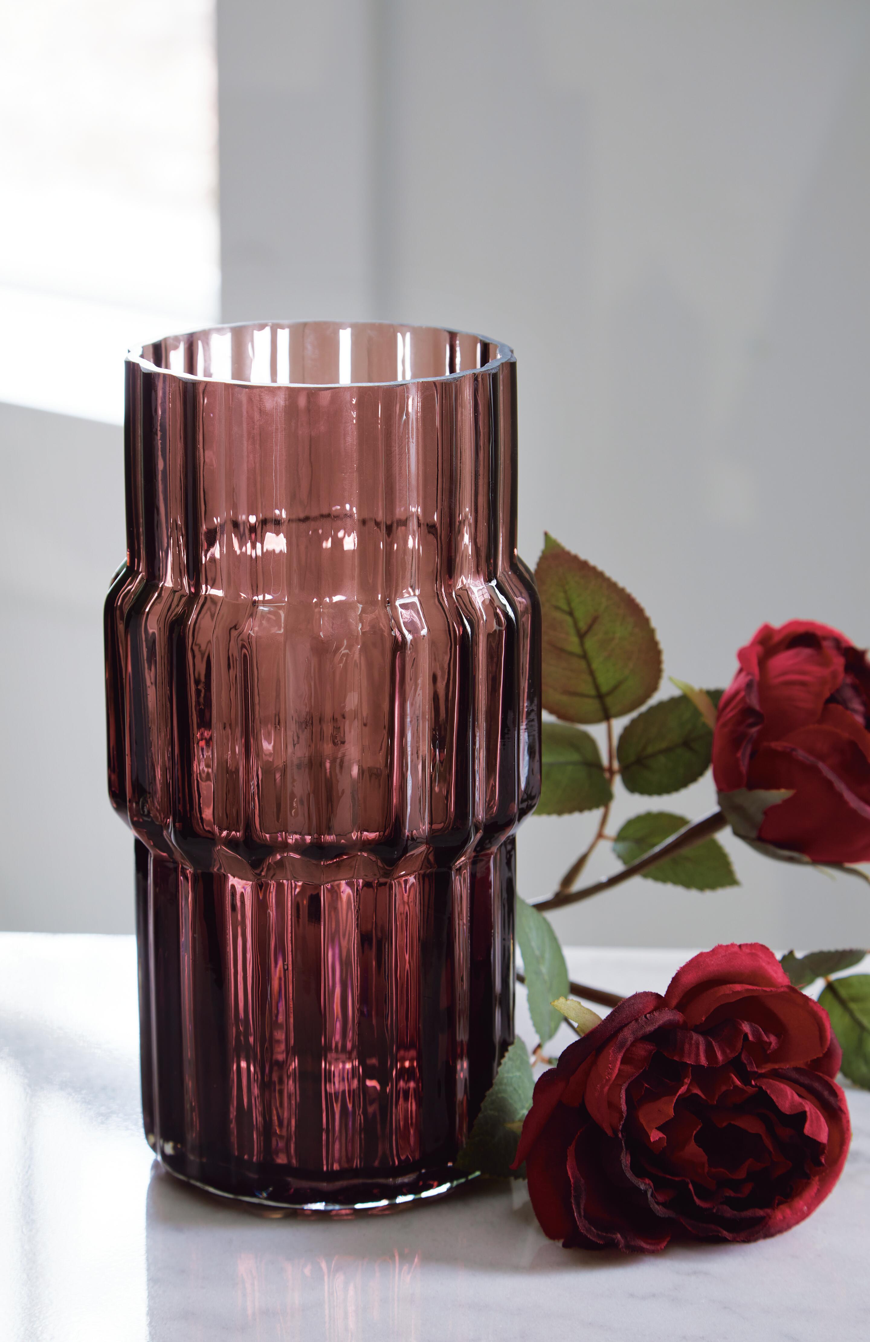 Dar Furniture - Ashley Furniture - Dorlow Vase (Set of 2) - Vase (2/CS) / Mauve - A2900024