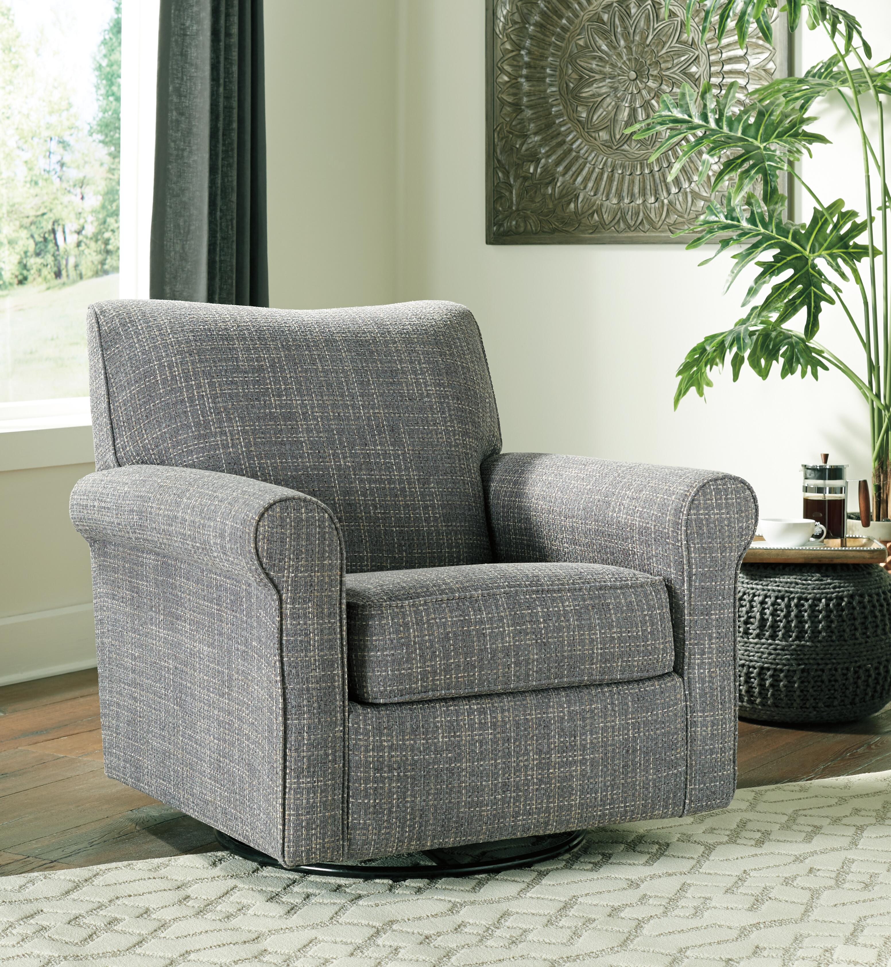 Dar Furniture - Ashley Furniture - Renley Accent Chair - Swivel Glider Accent Chair / Ash - A3000002