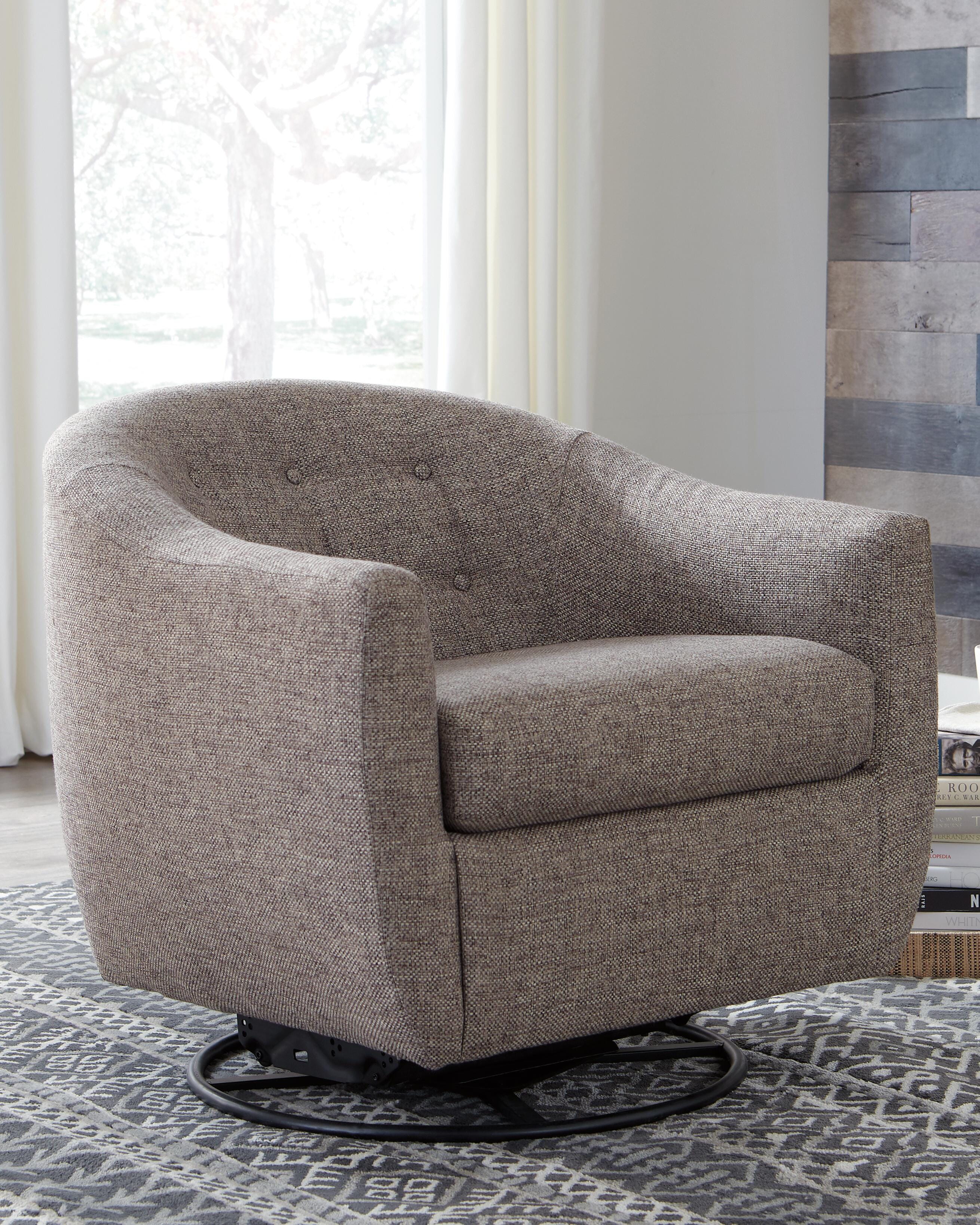 Dar Furniture - Ashley Furniture - Upshur Accent Chair - Swivel Glider Accent Chair / Taupe - A3000003