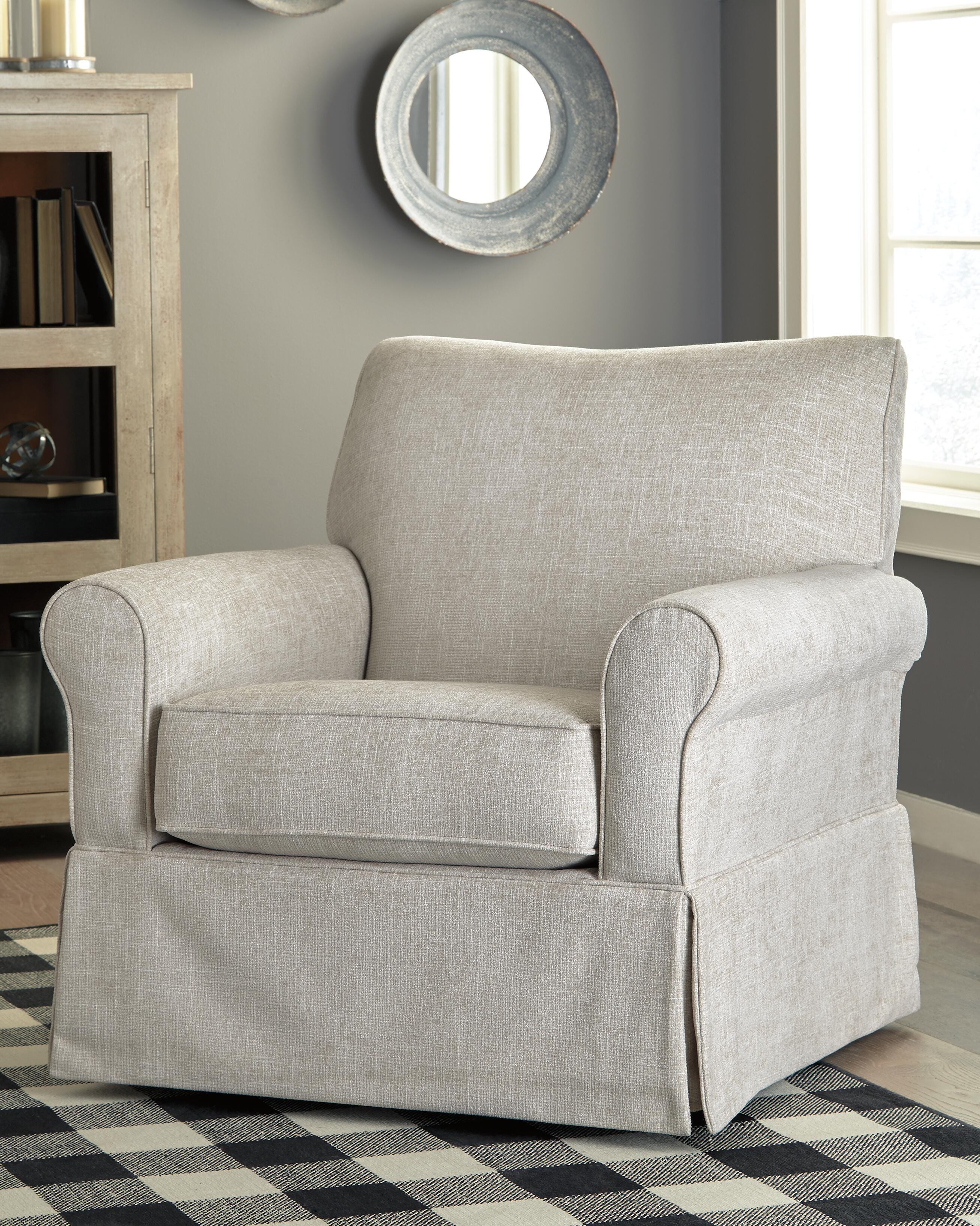 Dar Furniture - Ashley Furniture - Searcy Accent Chair - Swivel Glider Accent Chair / Quartz - A3000006