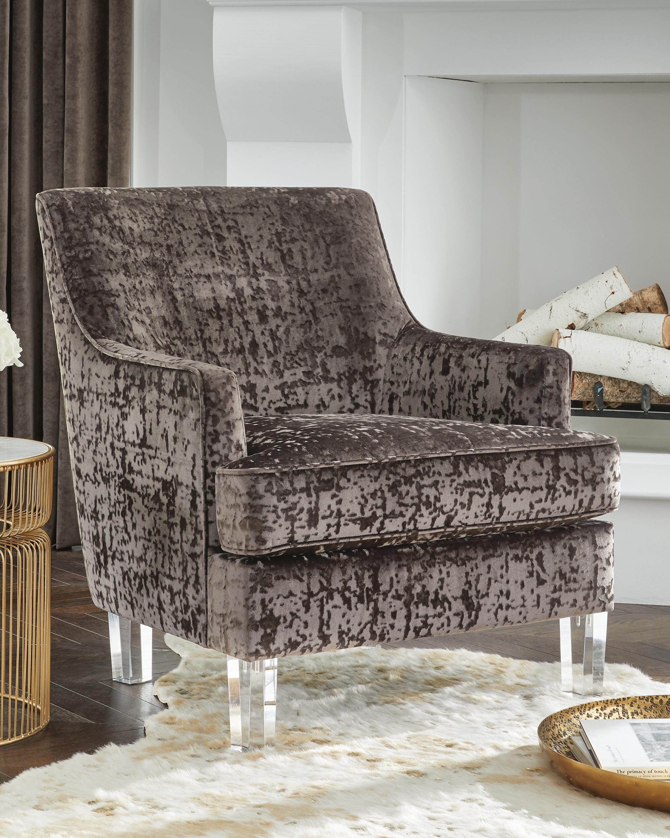 Dar Furniture - Ashley Furniture - Gloriann Accent Chair - Accent Chair / Charcoal - A3000106