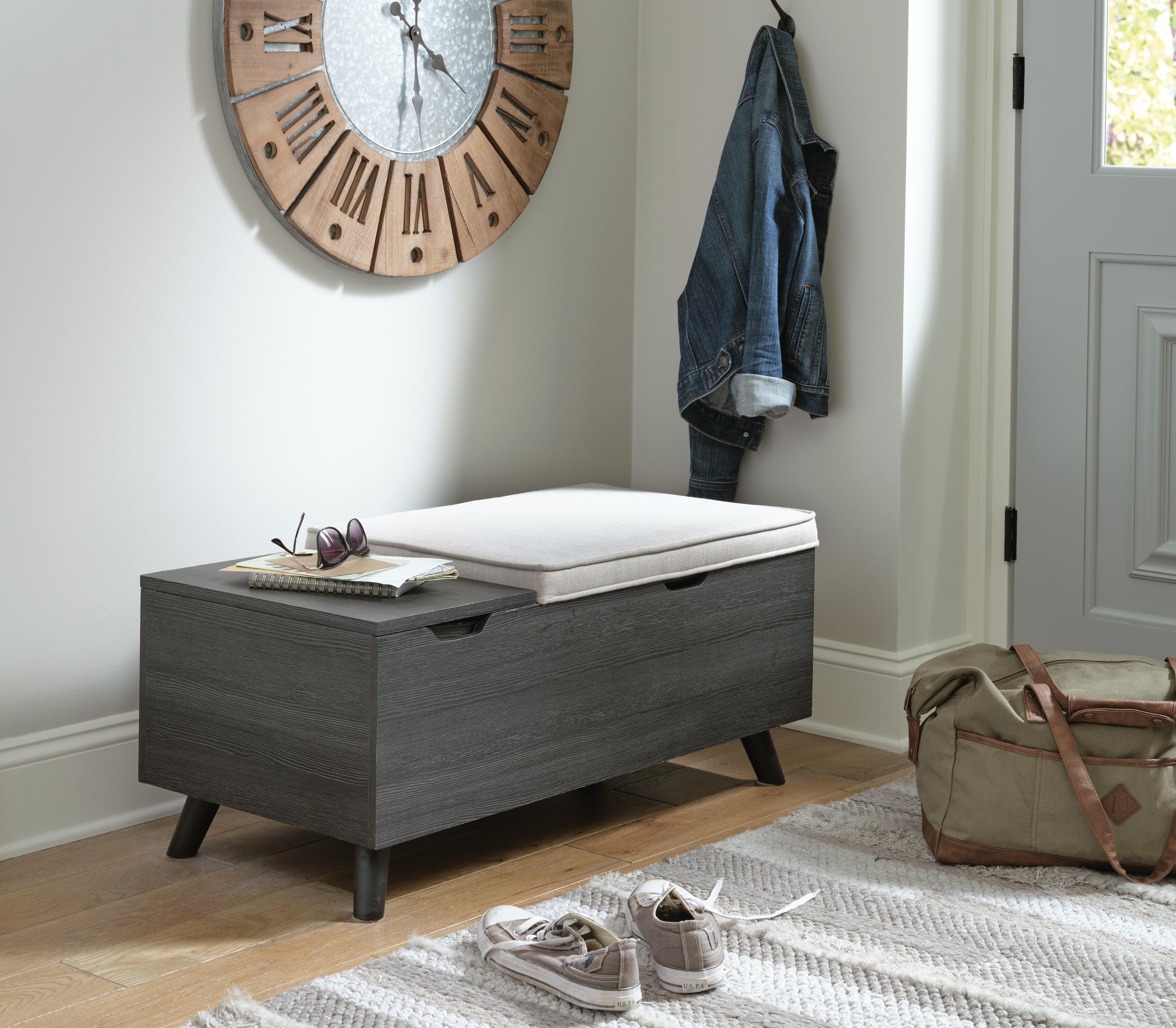 Dar Furniture - Ashley Furniture - Yarlow Storage Bench - Storage Bench / Linen/Gray / 39"W x 19"D x 17"H - A3000321
