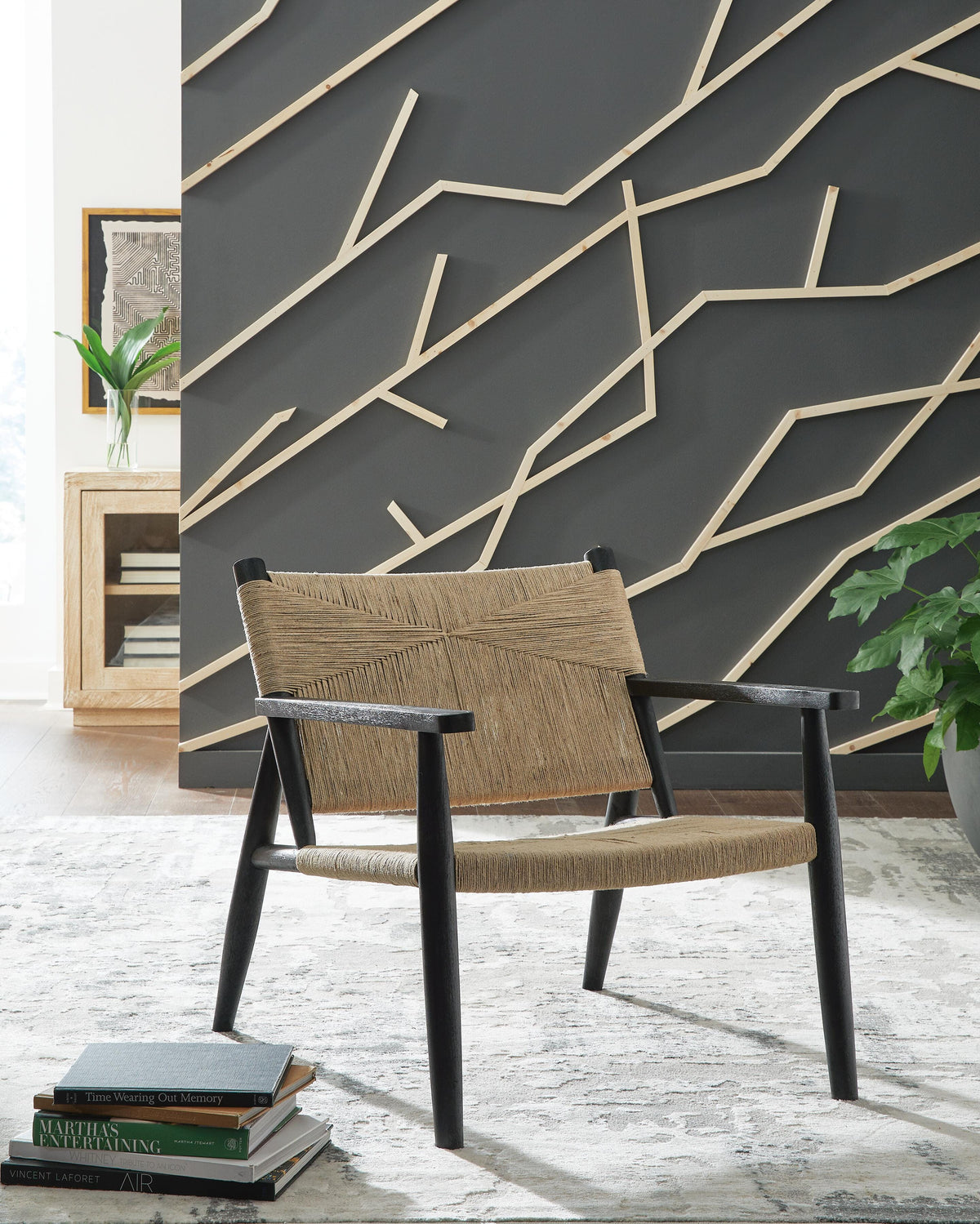Dar Furniture - Ashley Furniture - Halfmore Accent Chair - Accent Chair / Black/Natural - A3000672