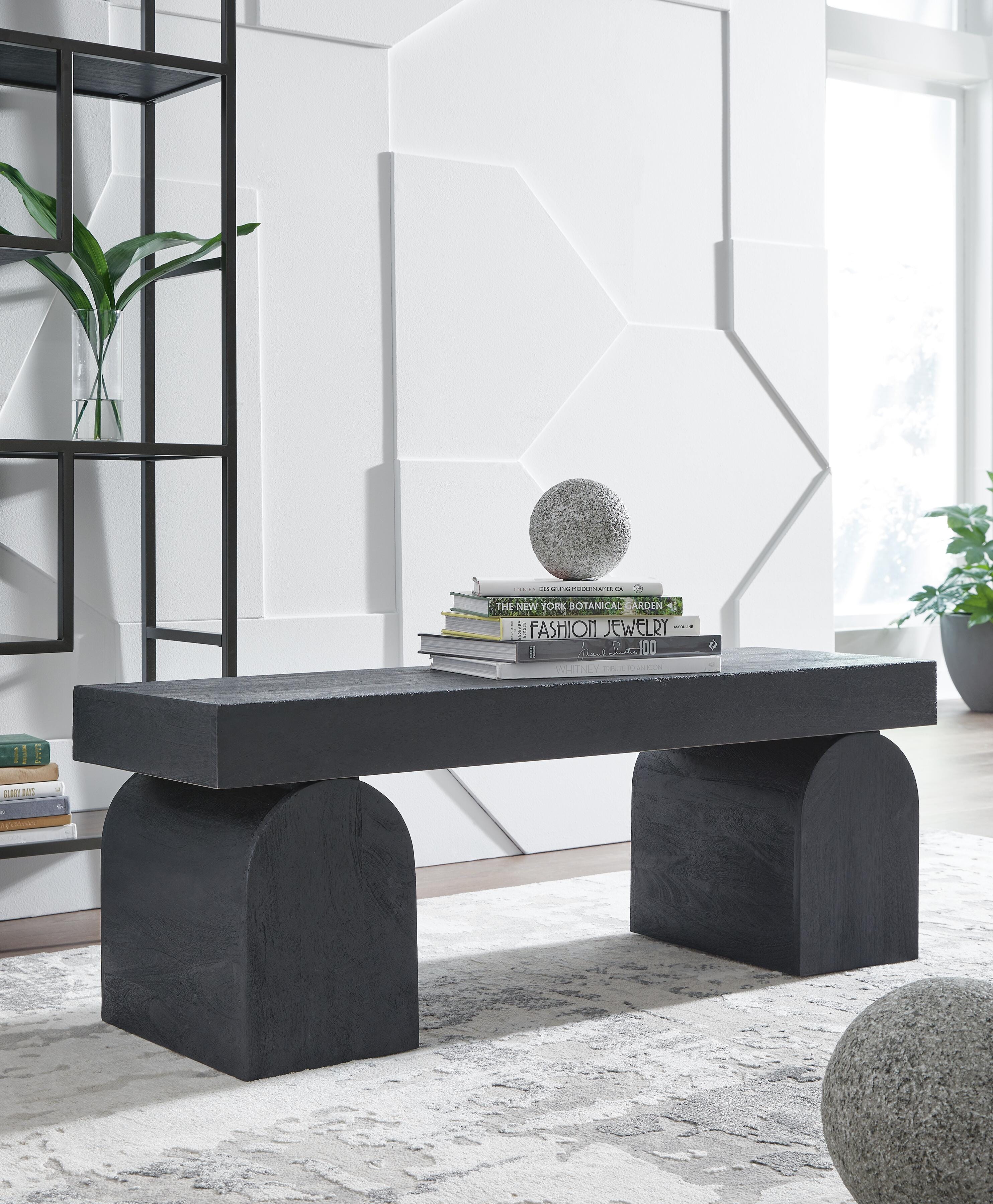 Dar Furniture - Ashley Furniture - Holgrove Accent Bench - Accent Bench / Black / 50"W x 16"D x 18"H - A3000683