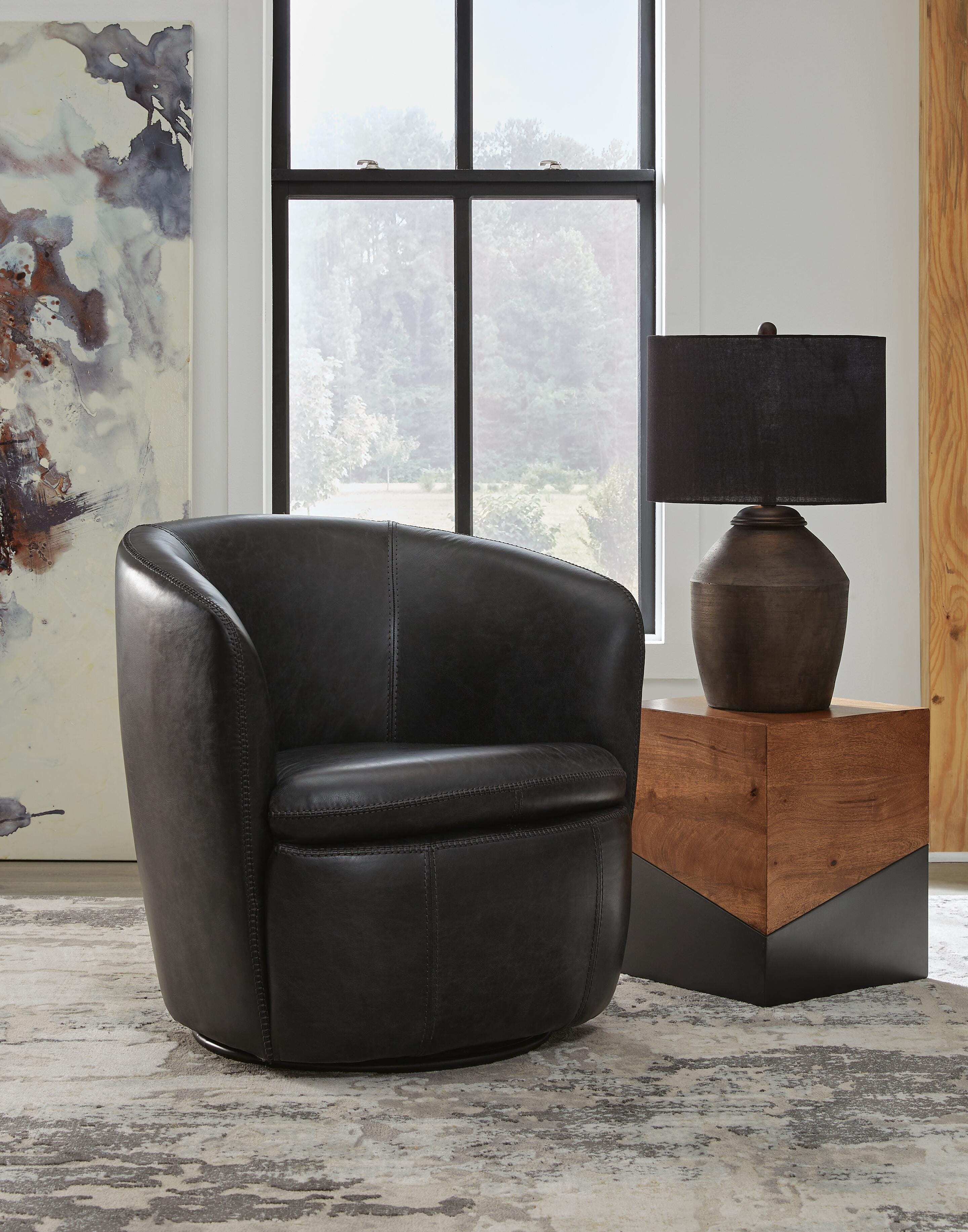 Dar Furniture - Ashley Furniture - Kierreys Swivel Accent Chair - Swivel Accent Chair / Midnight - A3000702