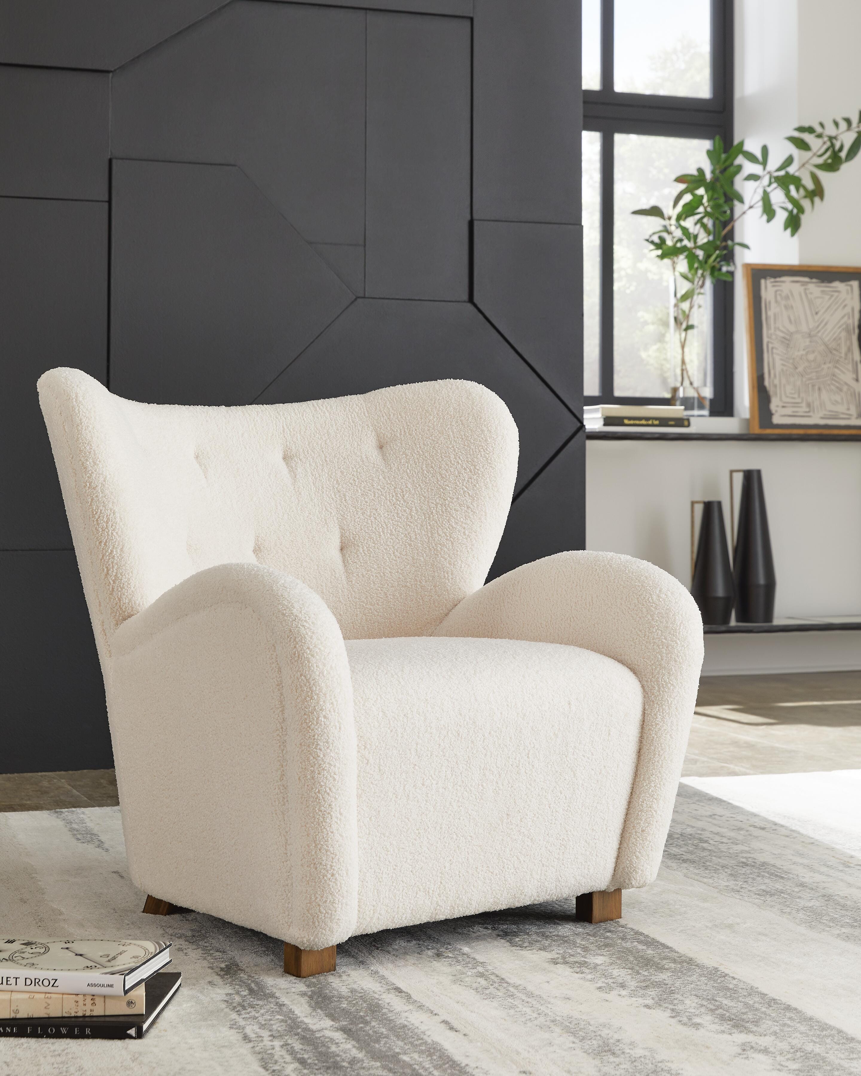 Dar Furniture - Ashley Furniture - Larbell Accent Chair - Accent Chair / Ecru - A3000709