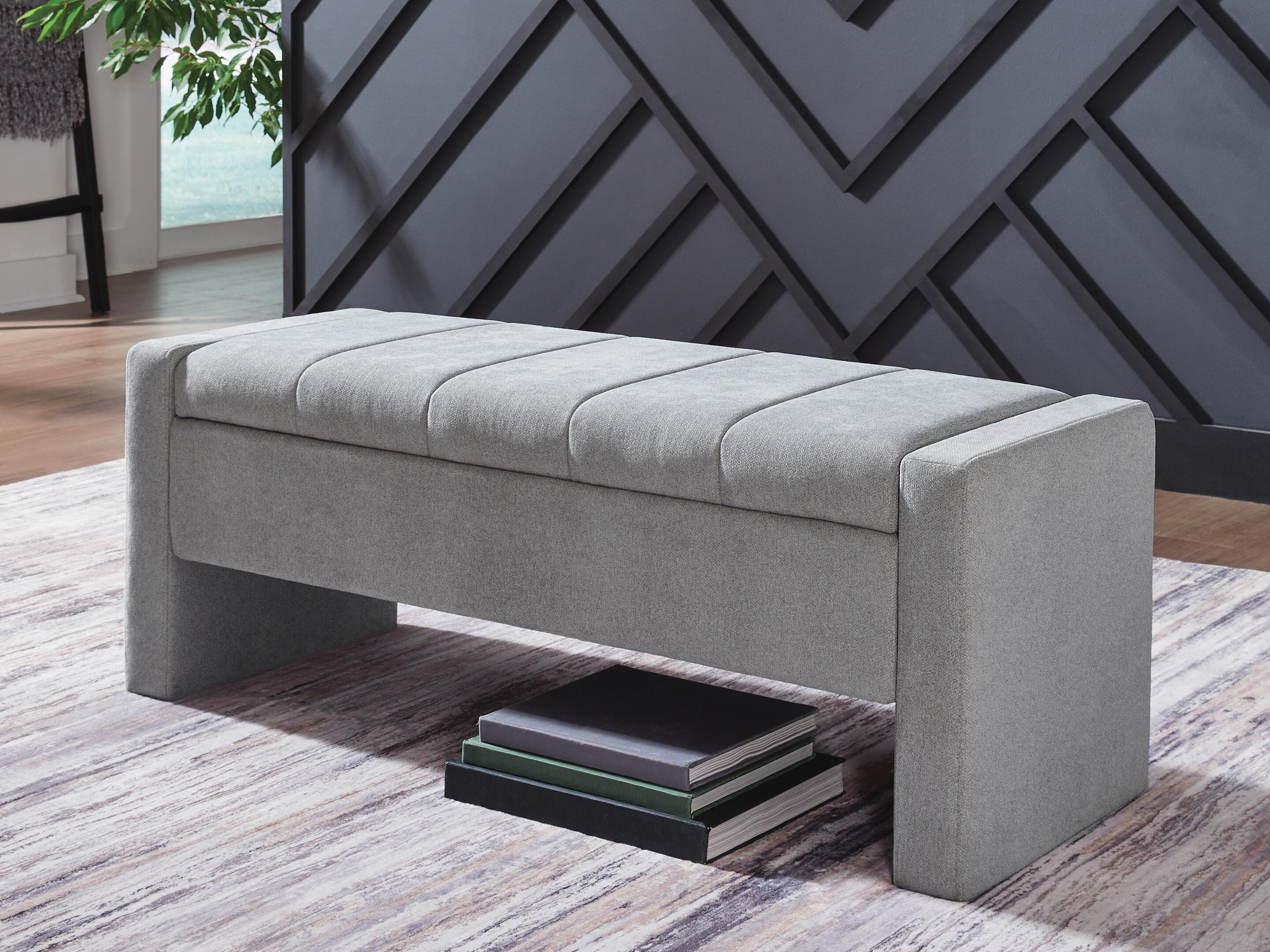 Dar Furniture - Ashley Furniture - Akselman Storage Bench - Storage Bench / Gray / 50"W x 18"D x 18"H - A3000744