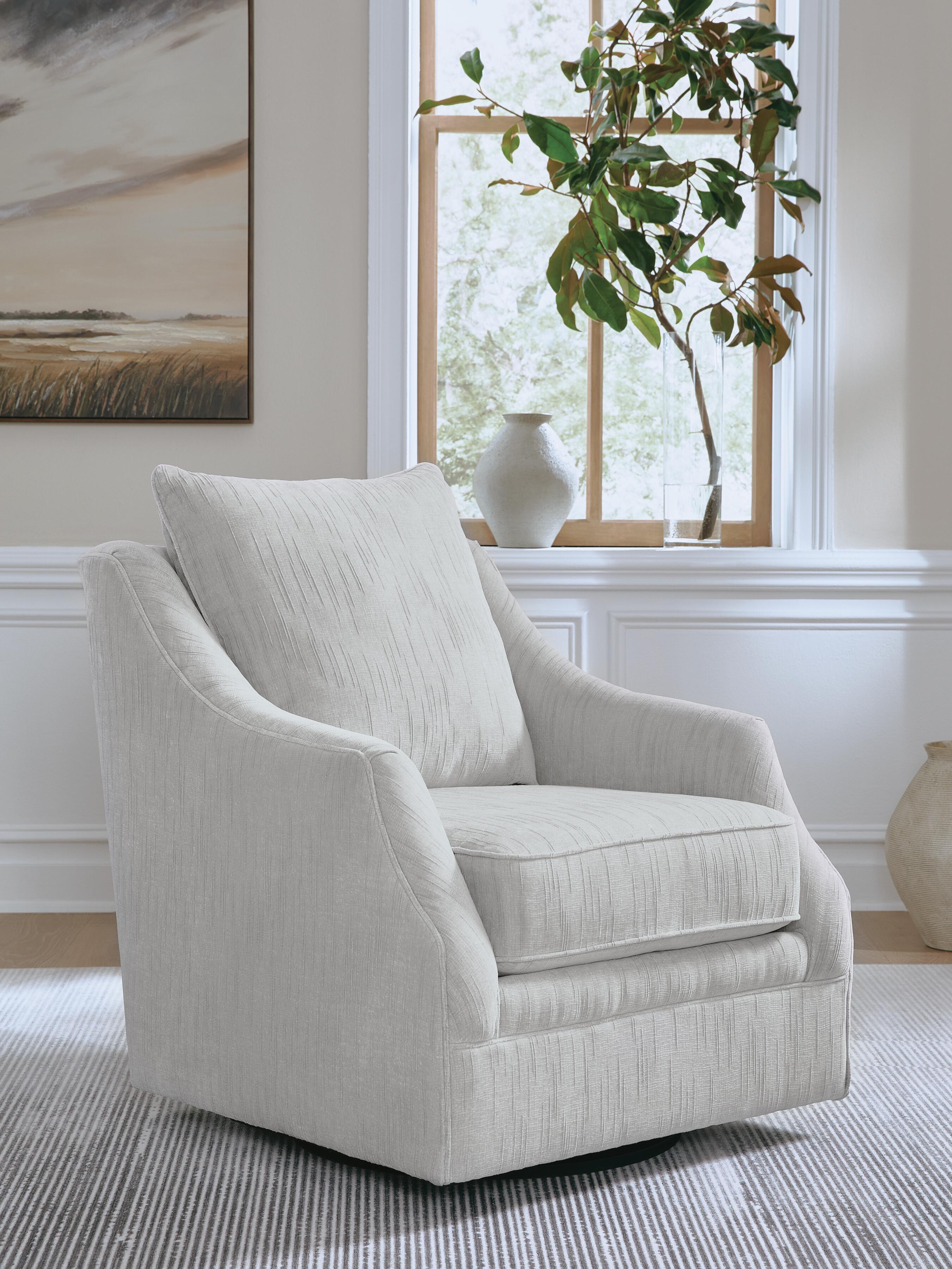 Dar Furniture - Ashley Furniture - Gubbins Swivel Accent Chair - Swivel Accent Chair / Gray - A3000818