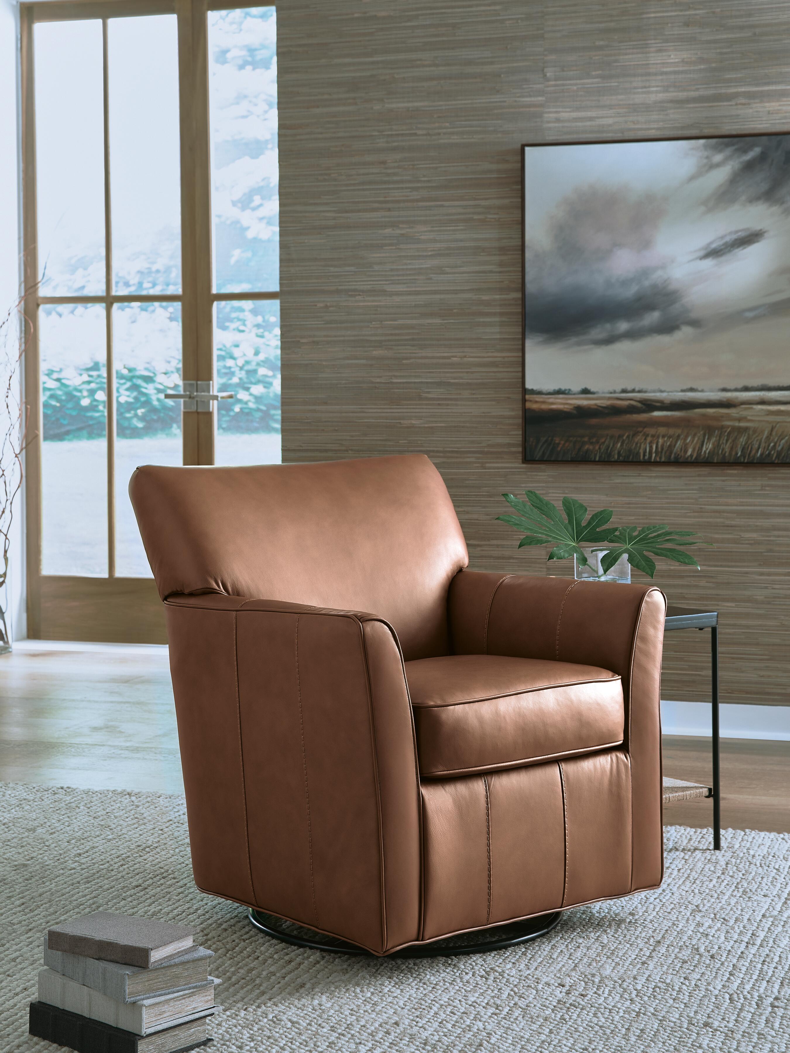 Dar Furniture - Ashley Furniture - Braydunn Swivel Glider Accent Chair - Swivel Glider Accent Chair / Caramel - A3000821
