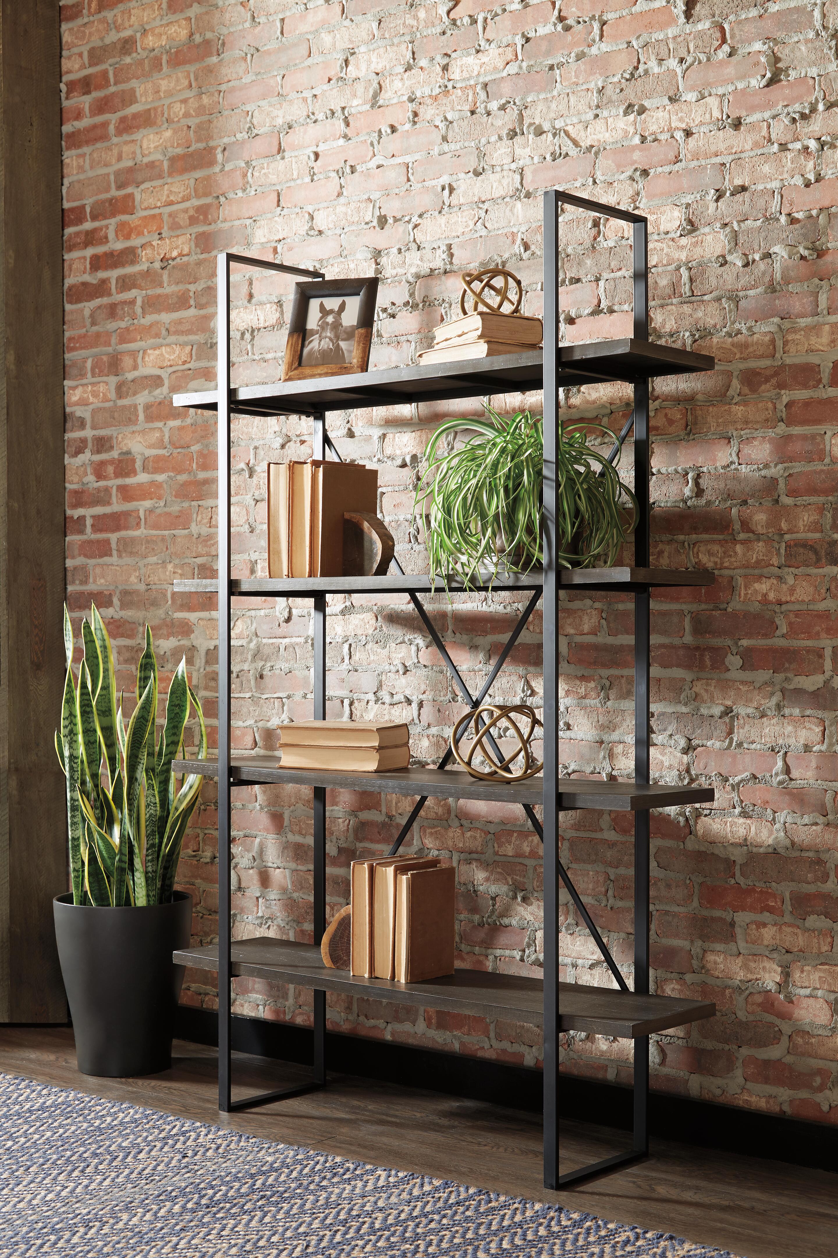 Dar Furniture - Ashley Furniture - Gilesgrove Bookcase - Bookcase / Black/Gray - A4000017