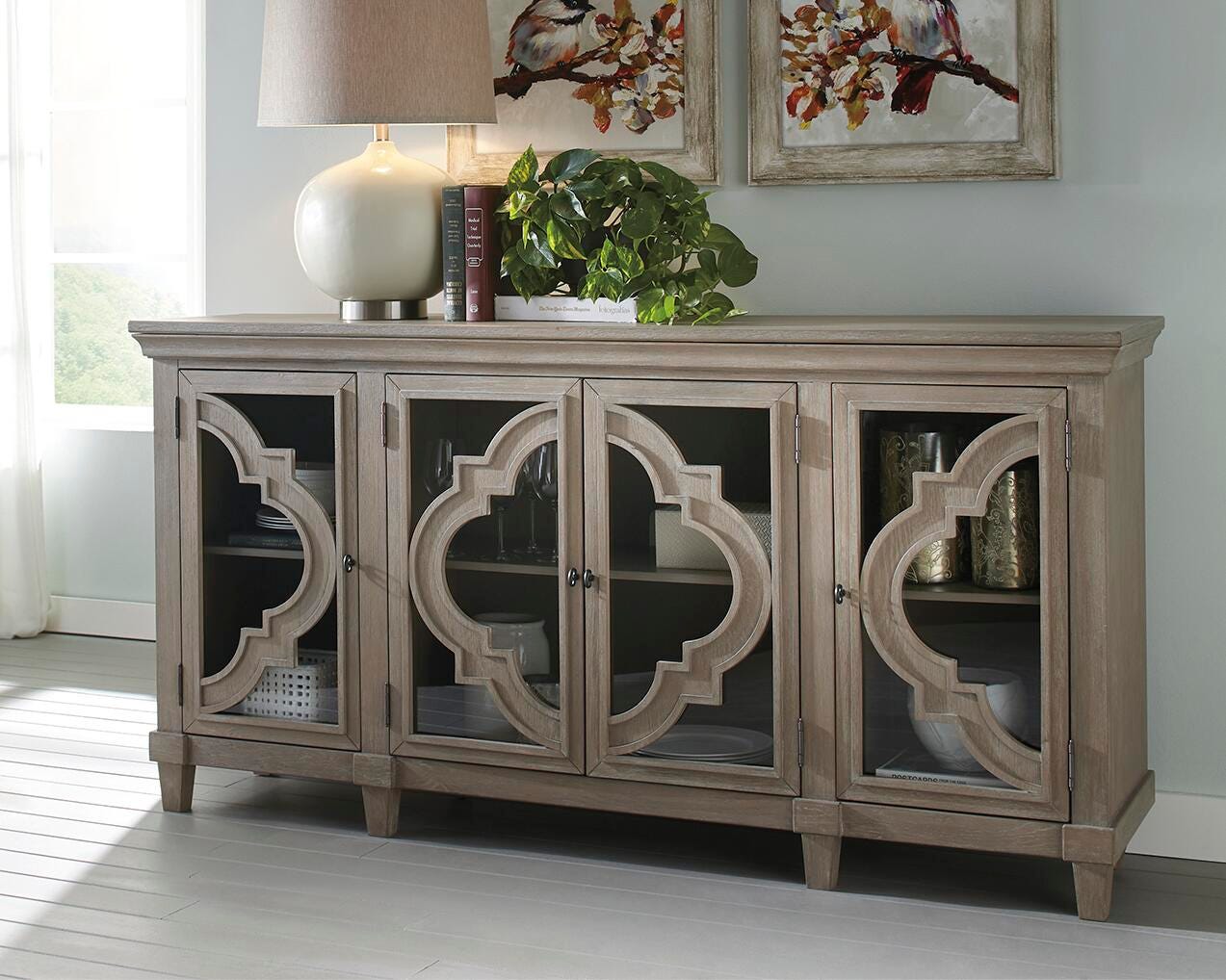 Dar Furniture - Ashley Furniture - Fossil Ridge Accent Cabinet - Accent Cabinet / Gray - A4000037