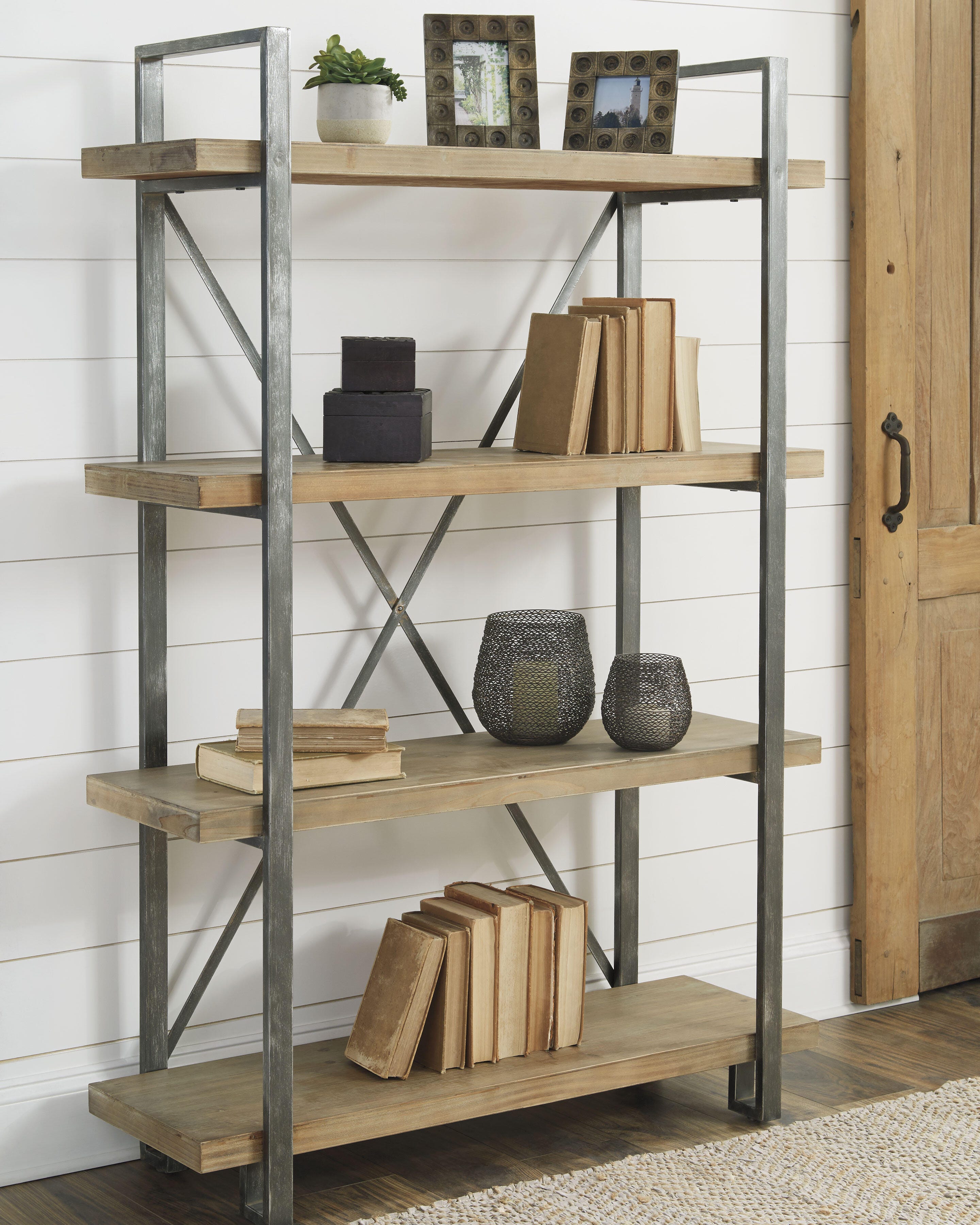 Dar Furniture - Ashley Furniture - Forestmin Bookcase - Bookcase / Brown/Black - A4000045