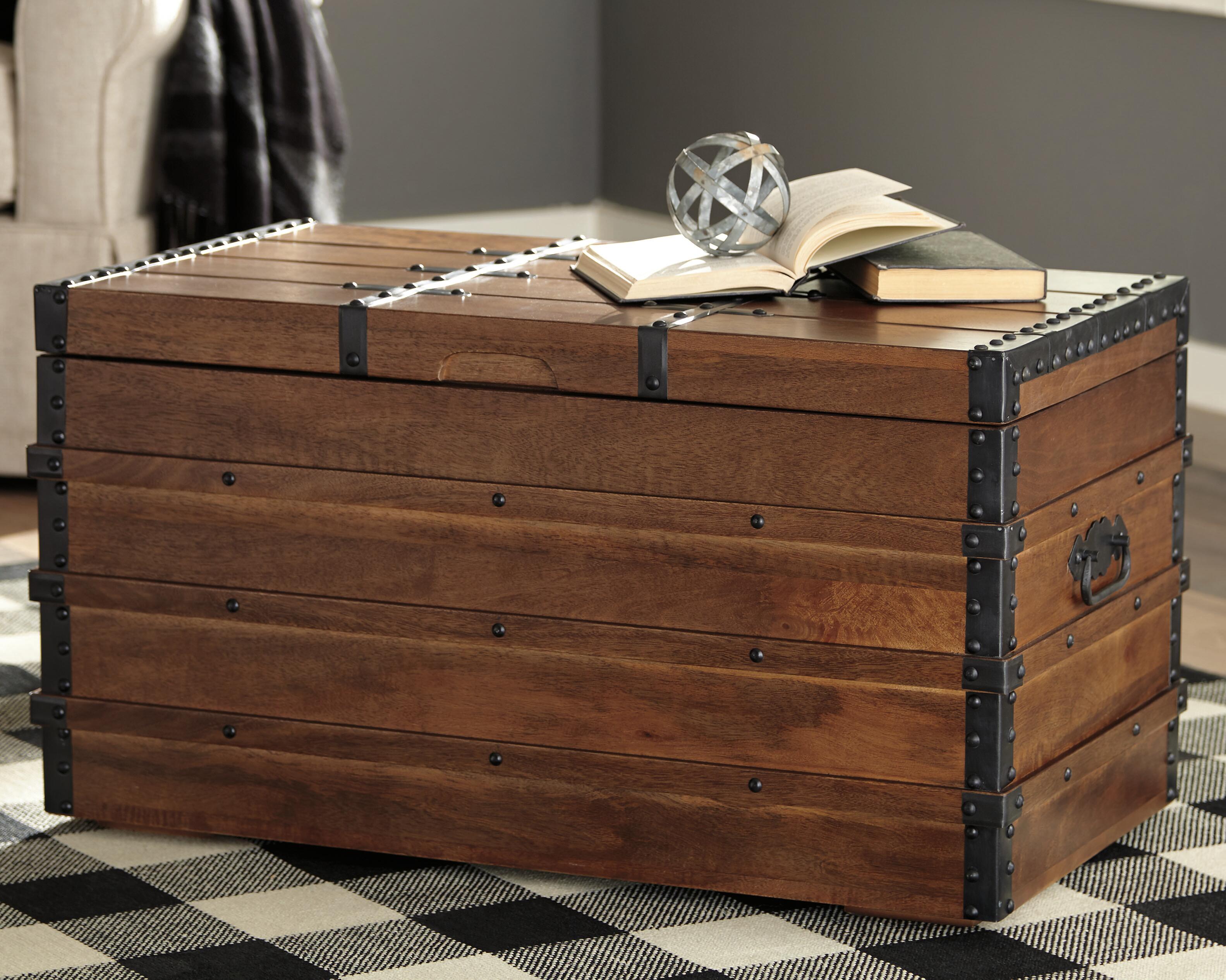 Dar Furniture - Ashley Furniture - Kettleby Storage Trunk - Storage Trunk / Brown - A4000096
