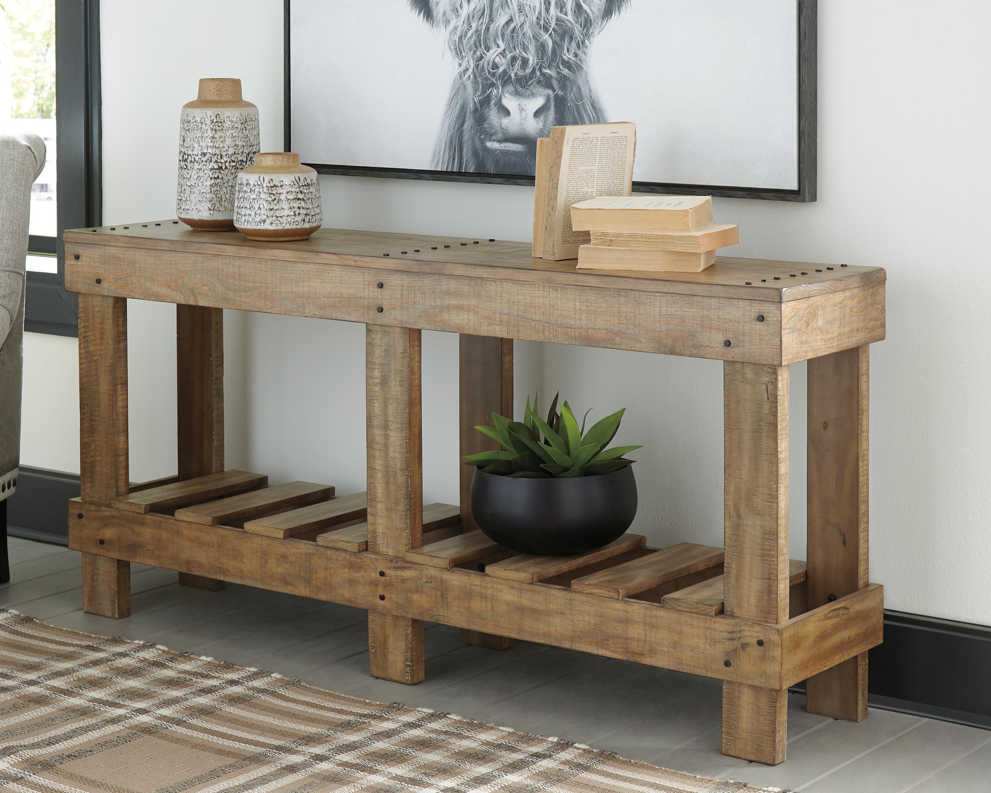 Dar Furniture - Ashley Furniture - Susandeer Sofa/Console Table - Console Sofa Table / Brown - A4000219