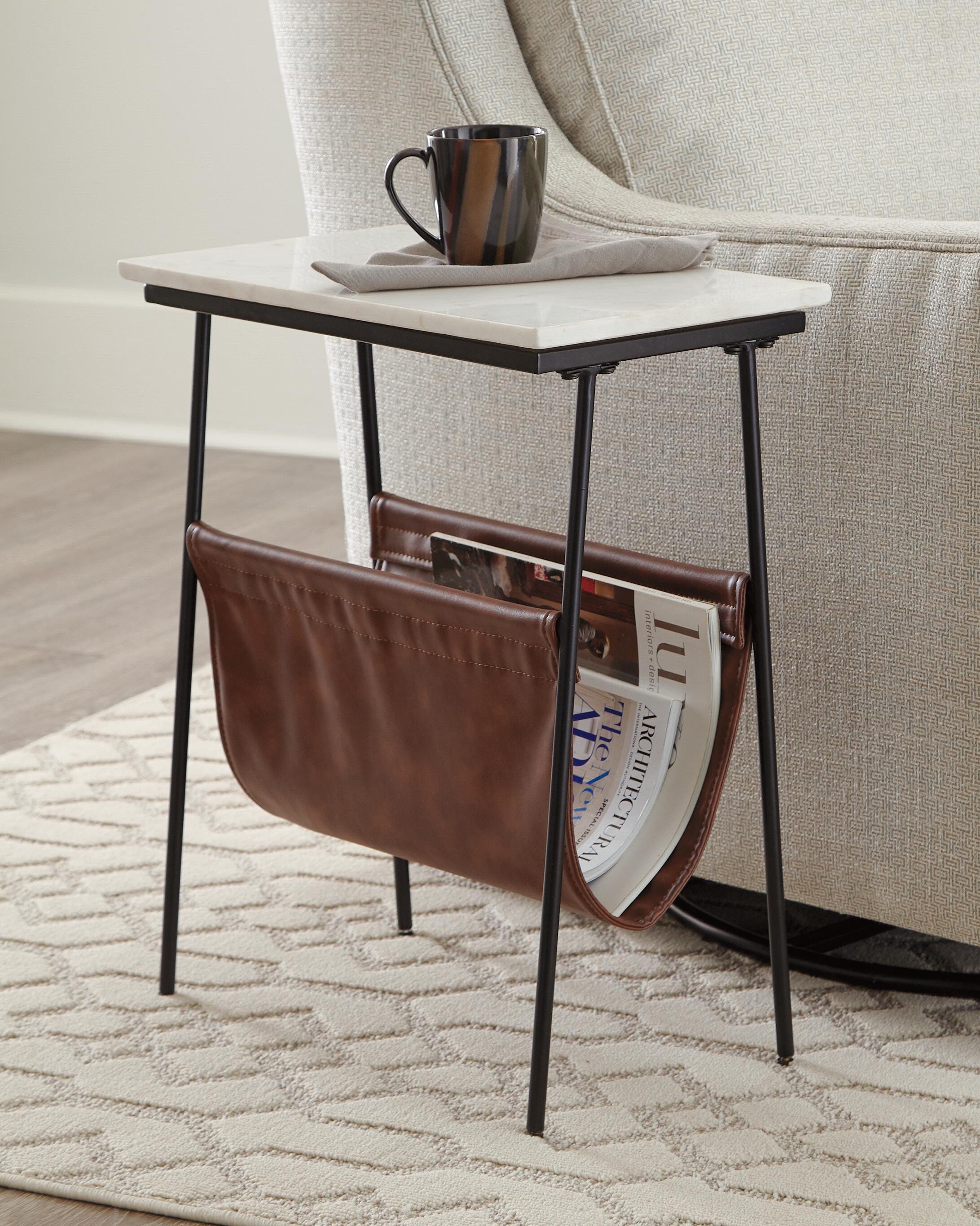 Dar Furniture - Ashley Furniture - Etanbury Accent Table - Accent Table / Brown/Black/White - A4000254