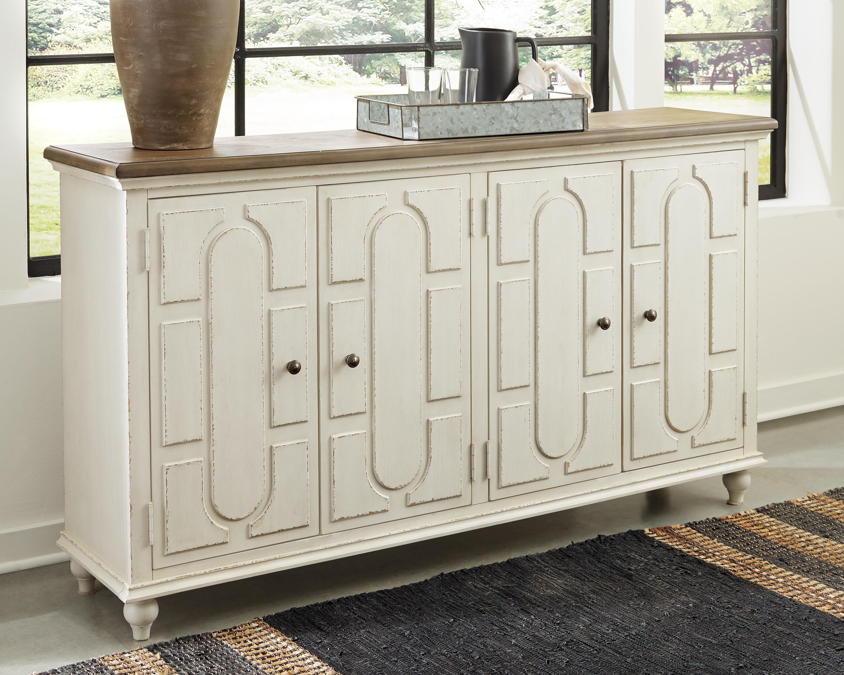 Dar Furniture - Ashley Furniture - Roranville Accent Cabinet - Accent Cabinet / Antique White - A4000268